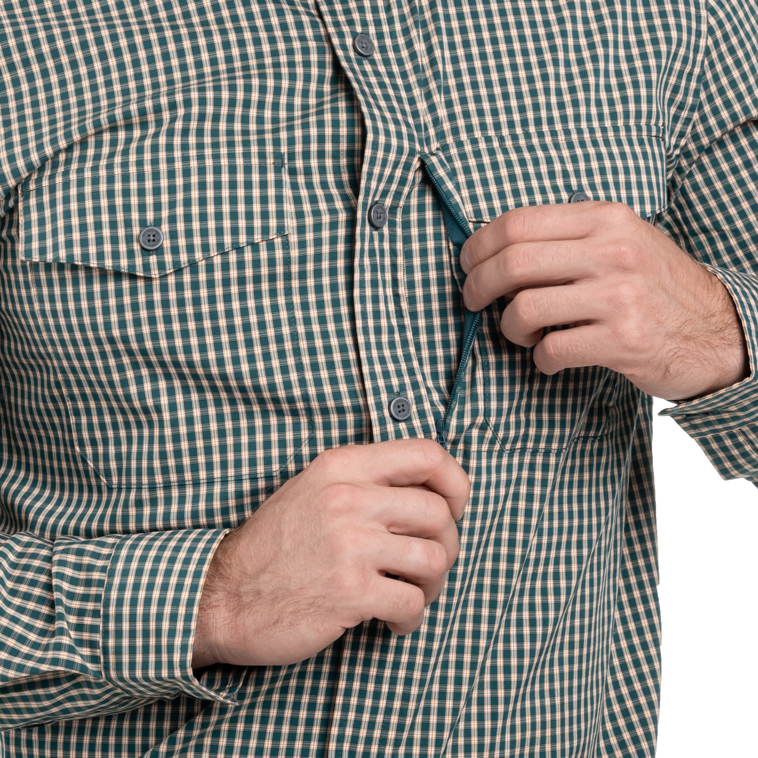 Chemise Covert Concealed Carry Helikon - Savage Green Checkered