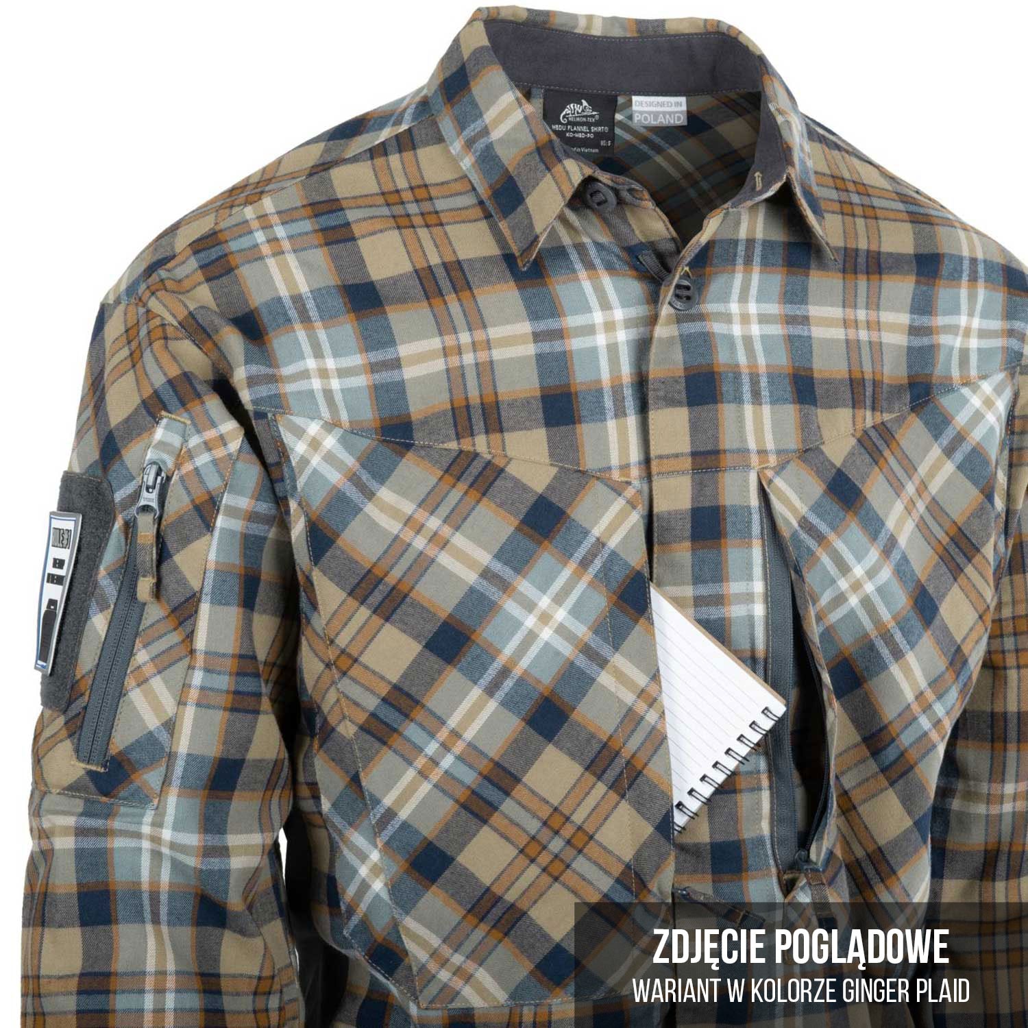 Chemise à manches longues MBDU Flannel Helikon - Timber Olive Plaid