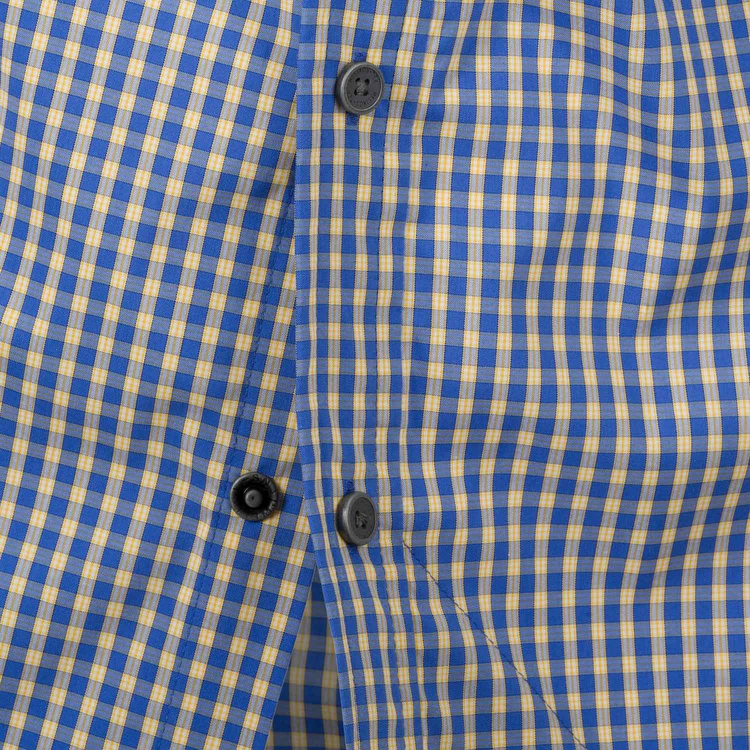 Chemise Covert Concealed Carry Short Sleeve Helikon - Royal Blue Checkered