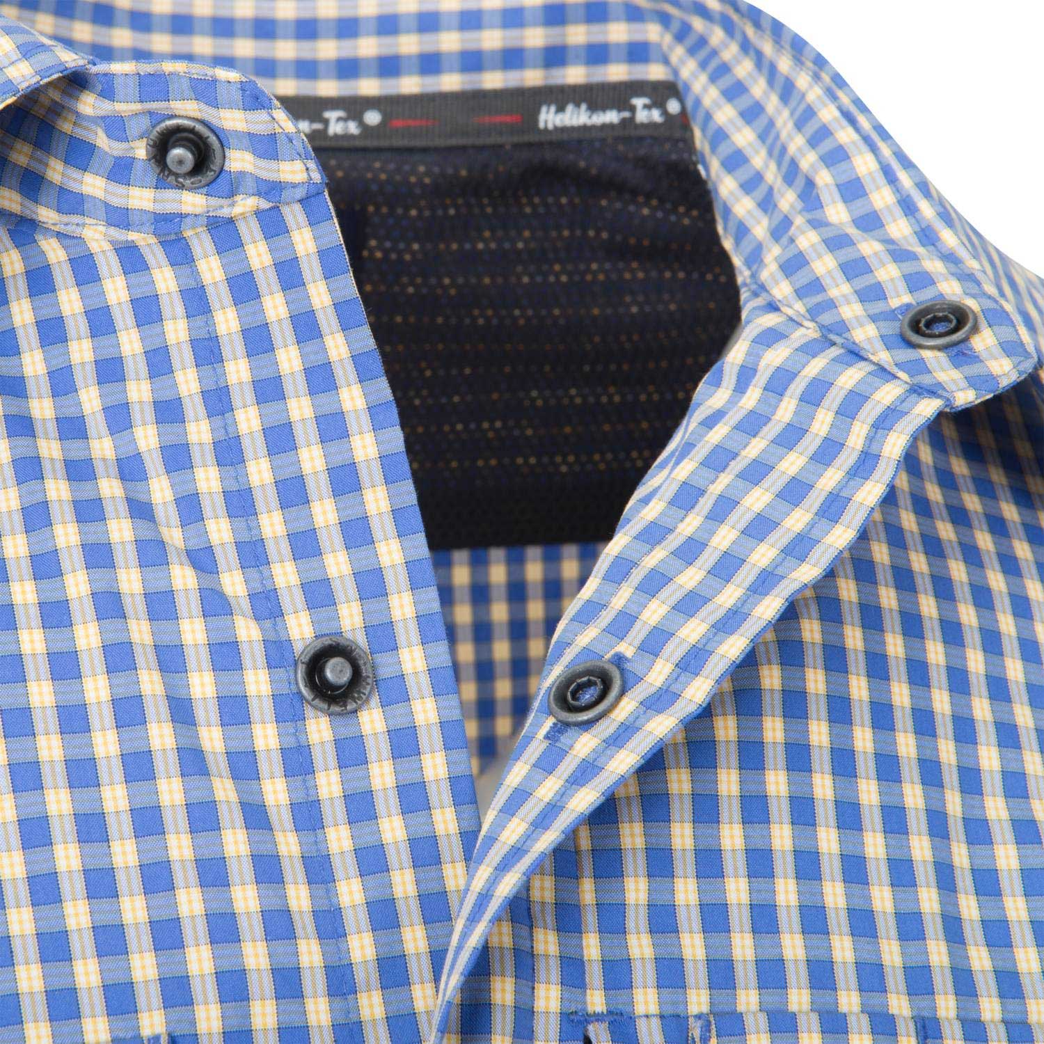 Chemise Covert Concealed Carry Short Sleeve Helikon - Royal Blue Checkered