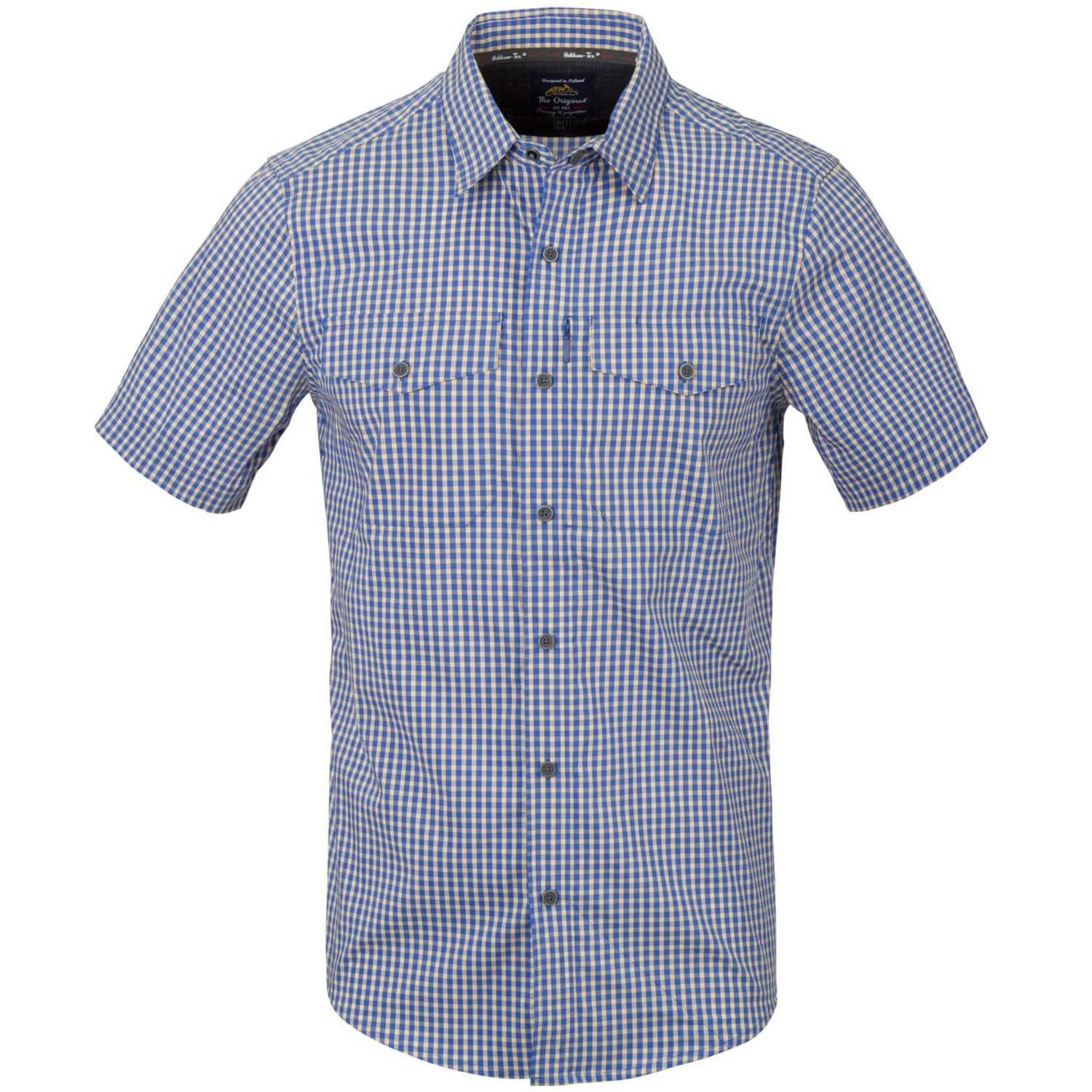 Chemise Covert Concealed Carry Short Sleeve Helikon-Tex - Royal Blue Checkered