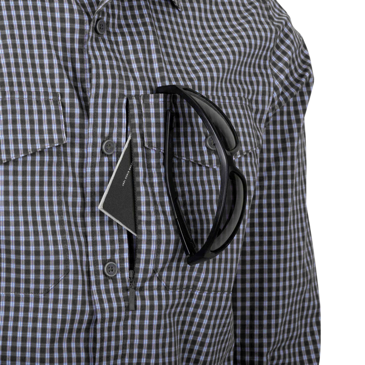 Chemise Covert Concealed Carry Helikon - Phantom Grey Checkered