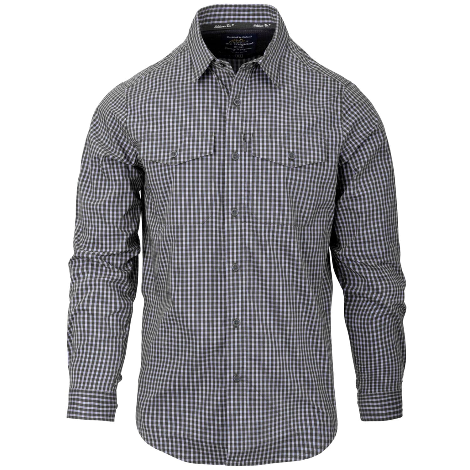 Chemise Covert Concealed Carry Helikon - Phantom Grey Checkered