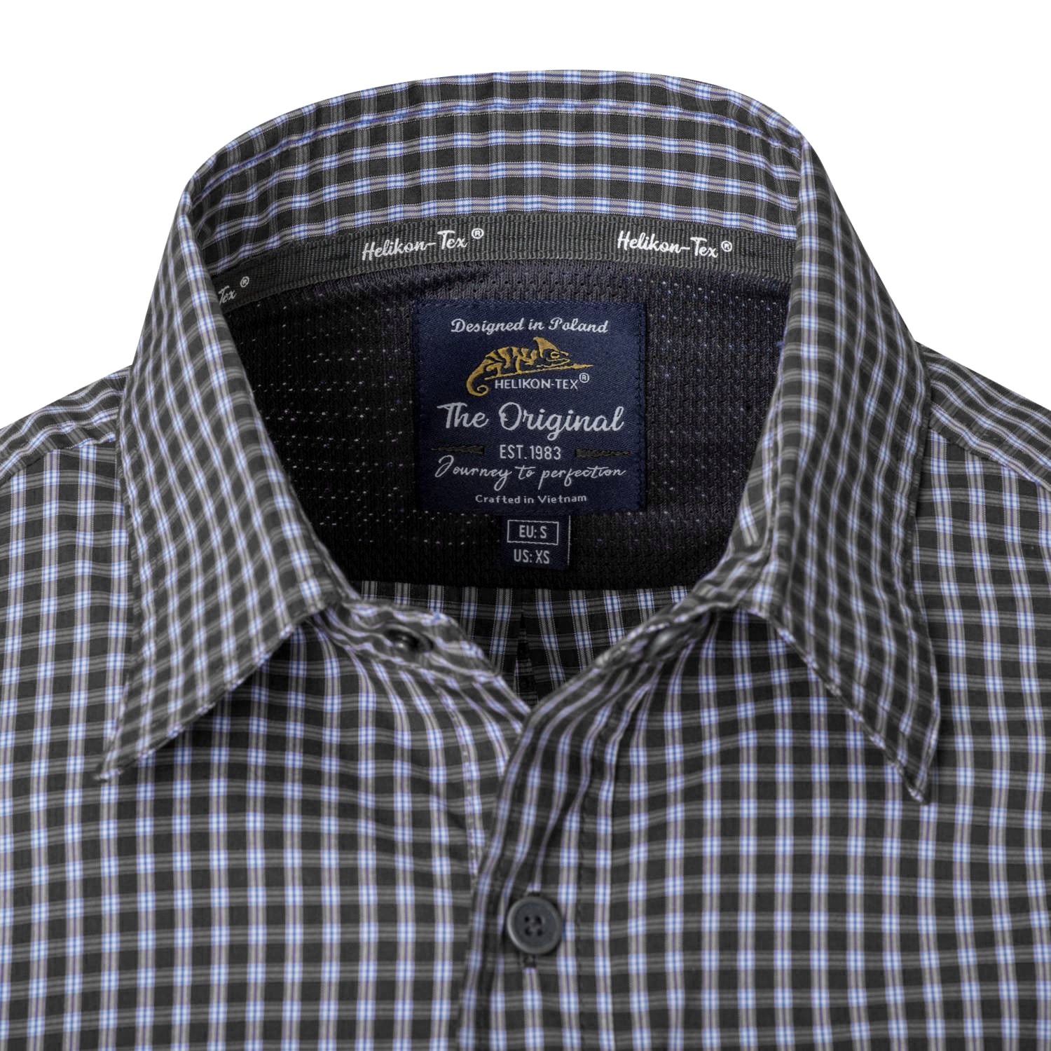 Chemise Covert Concealed Carry Helikon - Phantom Grey Checkered