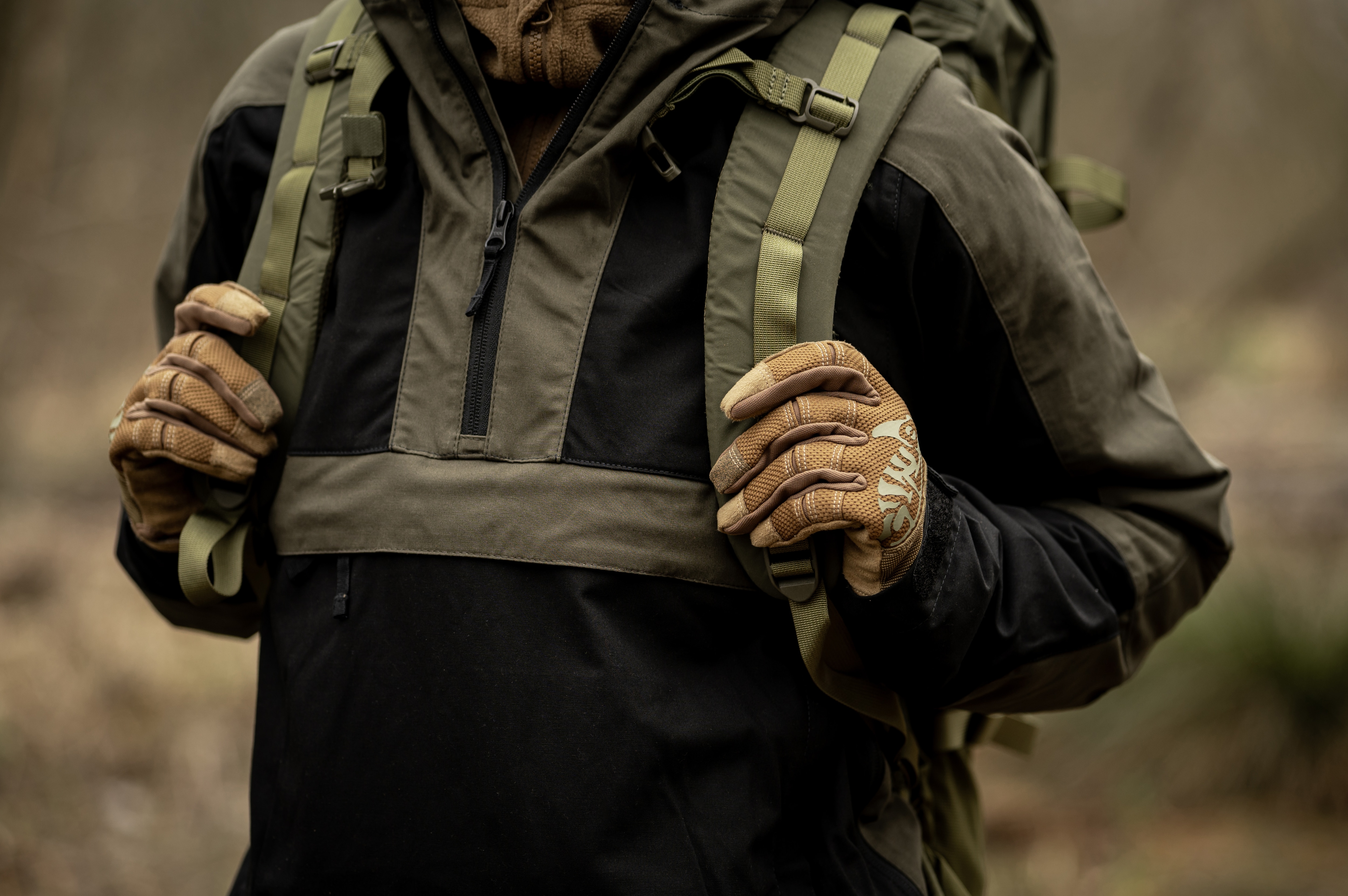 Veste Woodsman Anorak Helikon - Black/Taiga Green