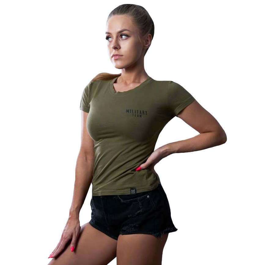 T-shirt d'entraînement femme Forest Women'sTee Military Gym Wear - Green