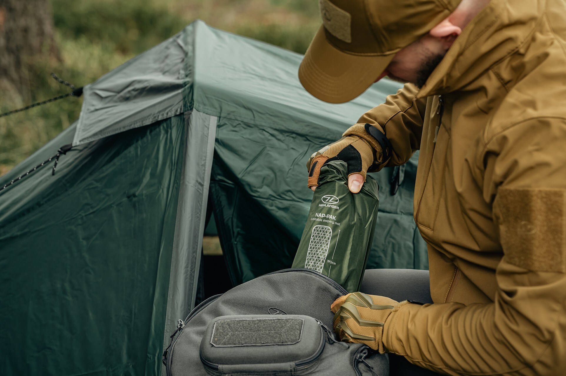 Matela une personne Outdoor Nap-Pak Highlander - Olive