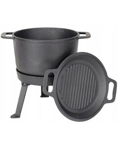 Chaudron en fonte 3en1 8 L Rossner Chaudron en fonte 3en1 8 L Rossner