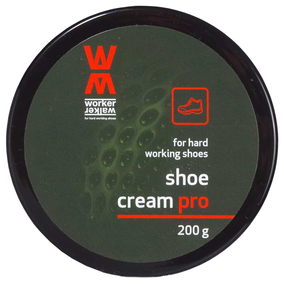 Crème d'entretien pour chaussures Shoe Cream Pro Army 200 g Worker Walker - Black