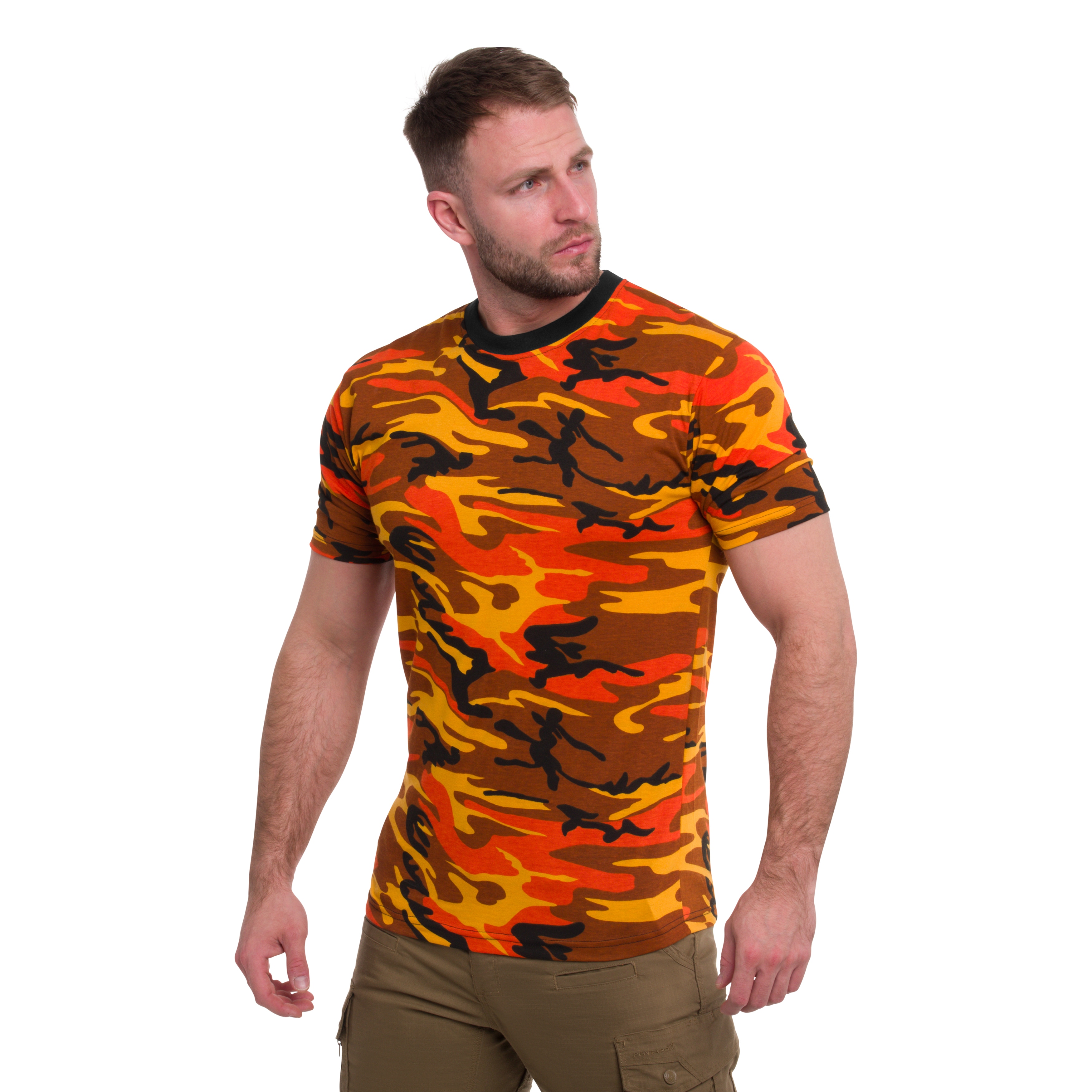 T-shirt Streetstyle MFH - Orange Camo