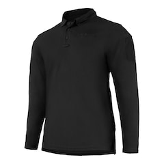 Chemise polo à manches longues  Long Sleeve Tactical Quickdry Mil-Tec - Black