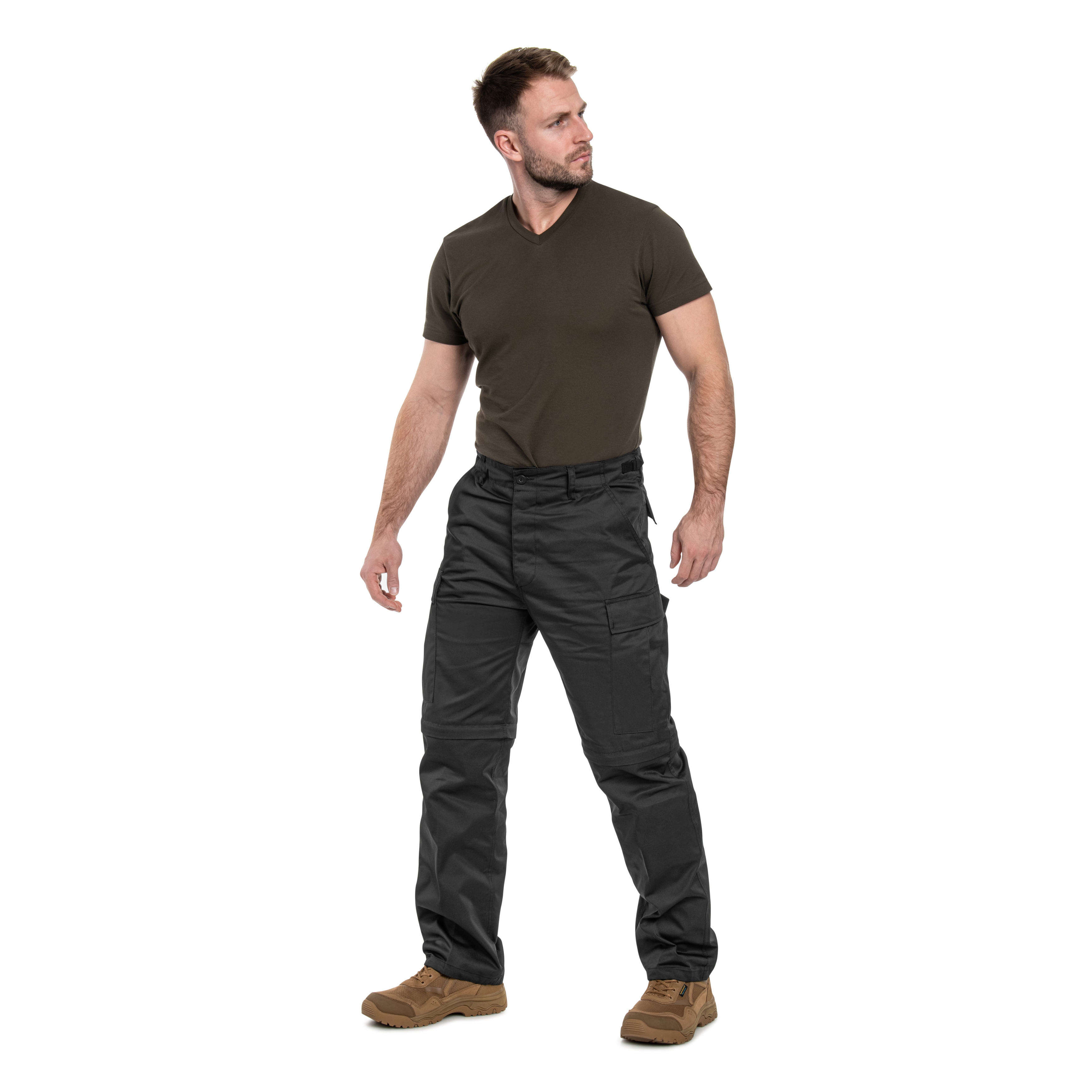 Pantalon de trekking 2en1 BDU Zip-Off Mil-Tec - Black