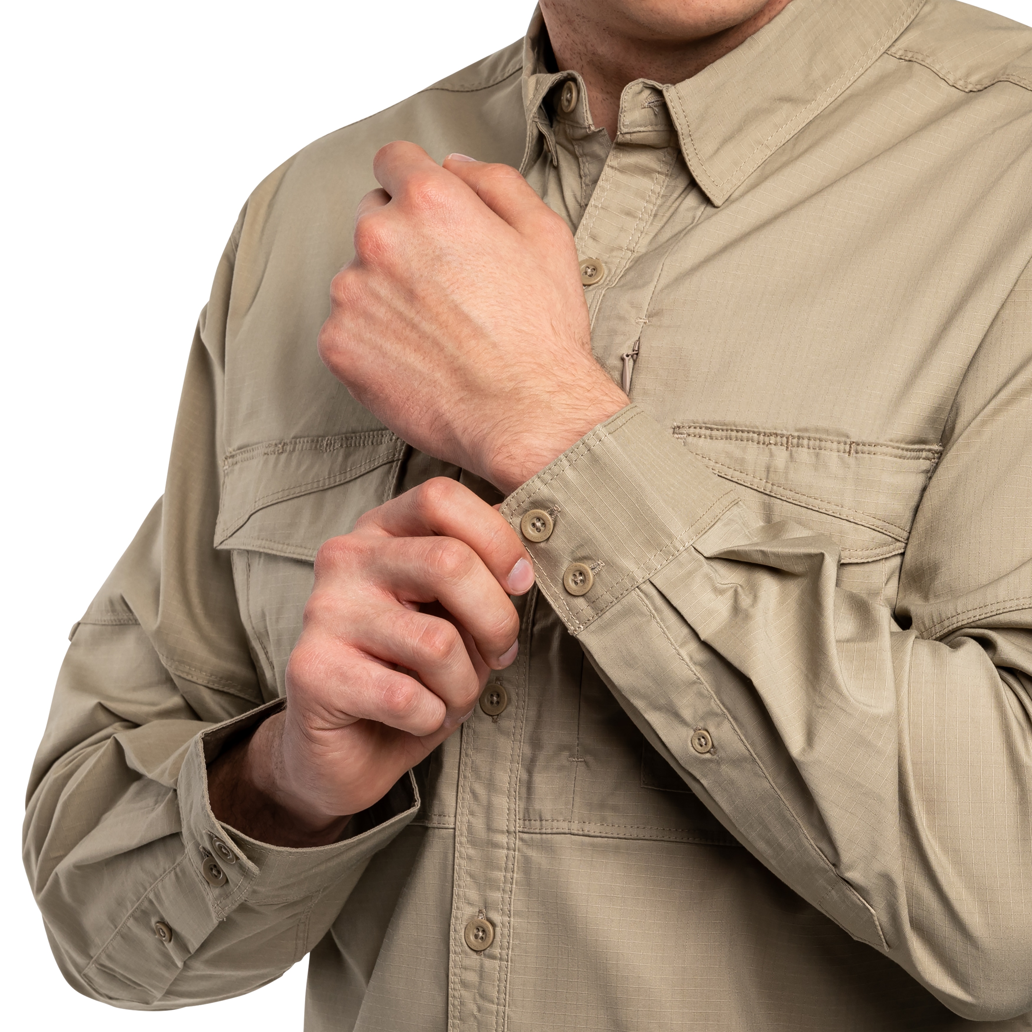 Chemise manches longues Plato Long Sleeve Pentagon - Khaki