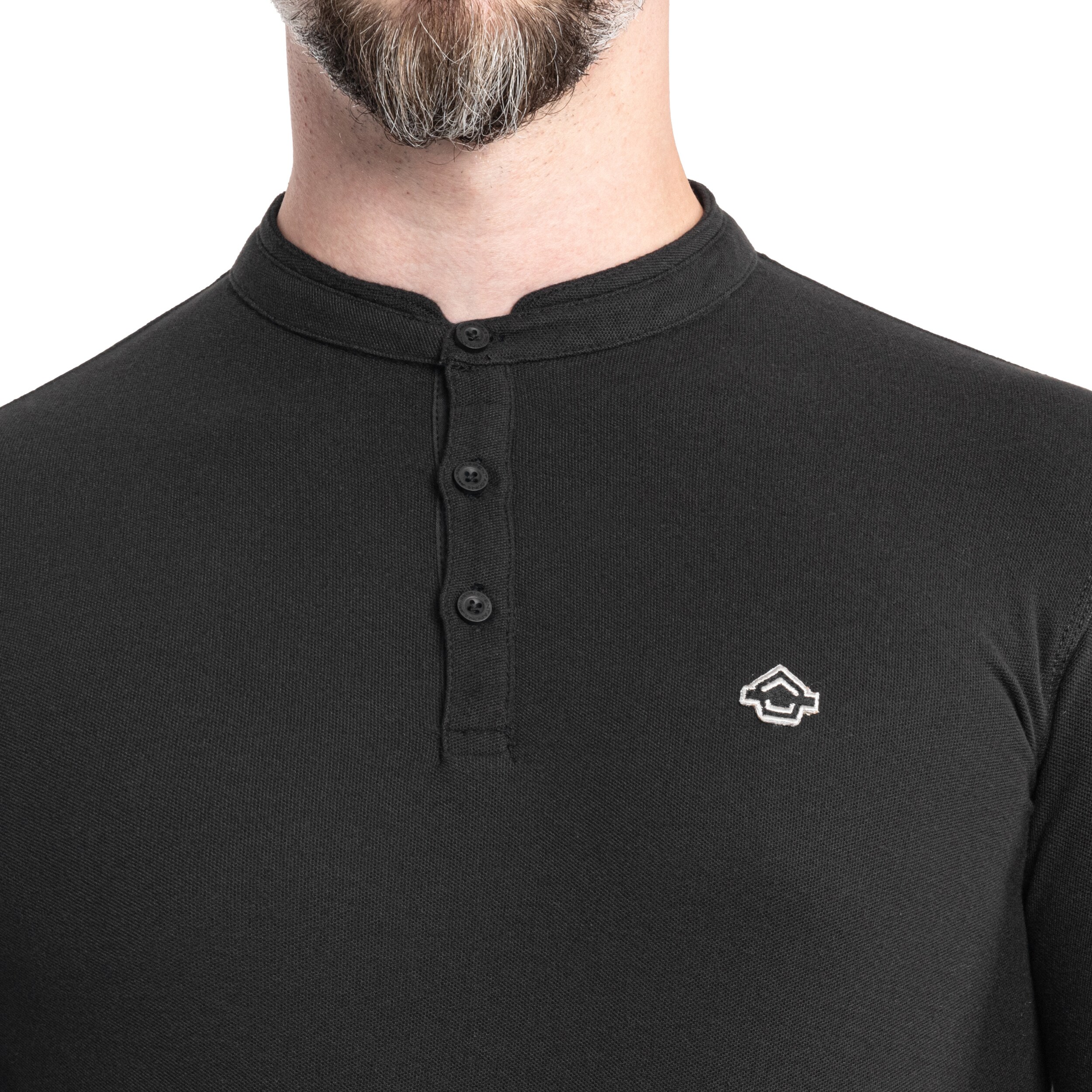 T-Shirt Levantes Henley Pentagon - Black