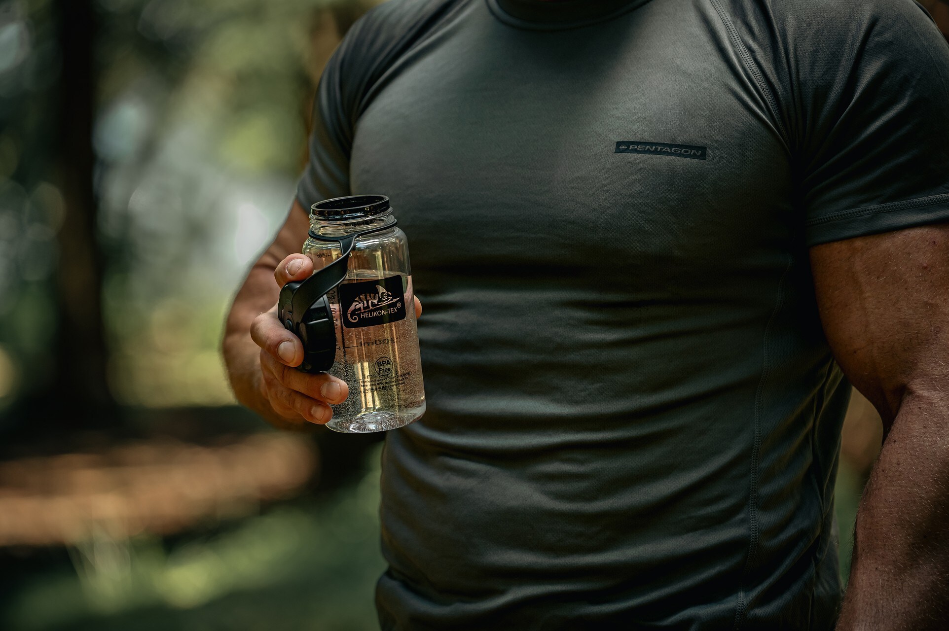 T-shirt thermique Body Shock Pentagon - Cinder Grey