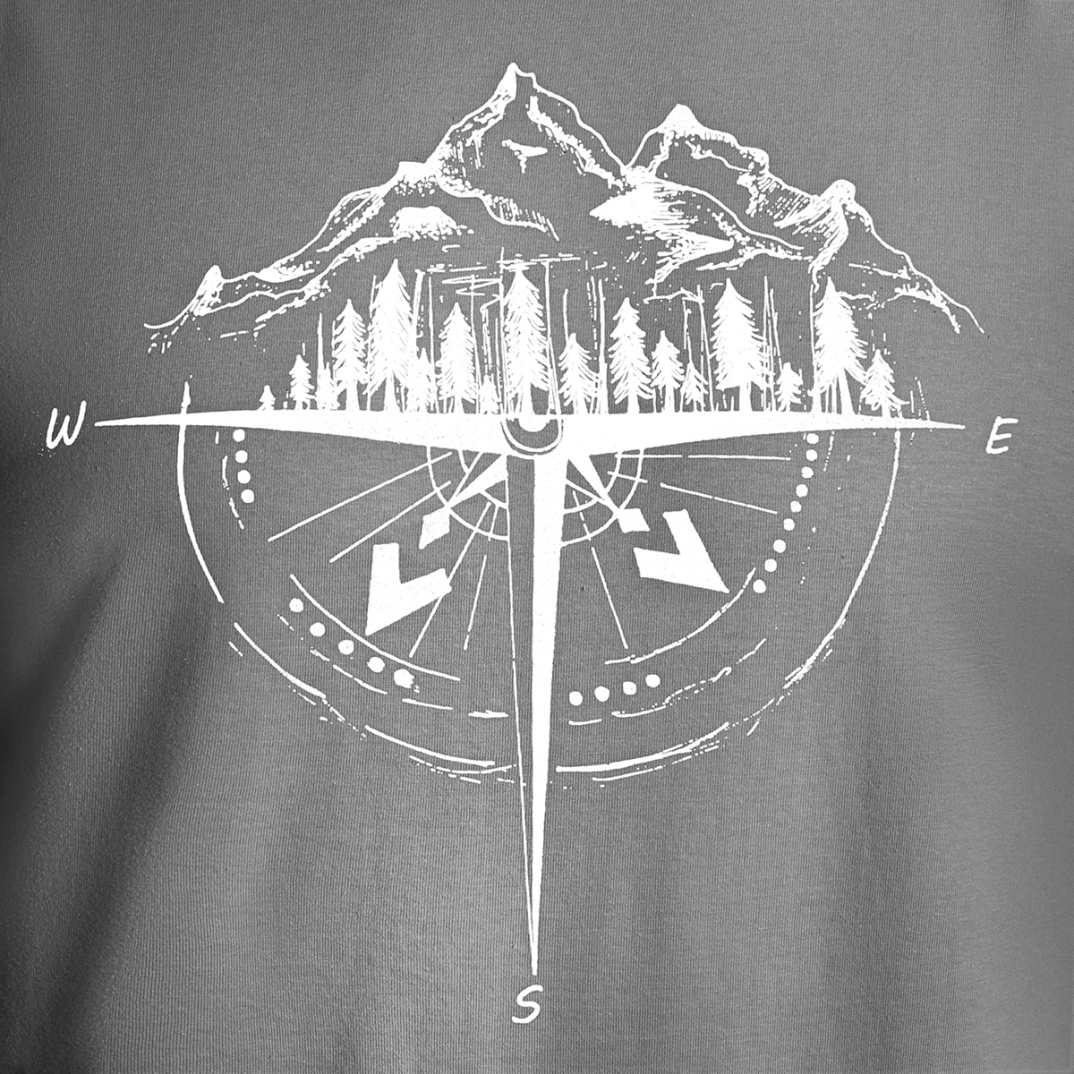 TigerWood Róża Wiatrów T-shirt póló - Sötétszürke