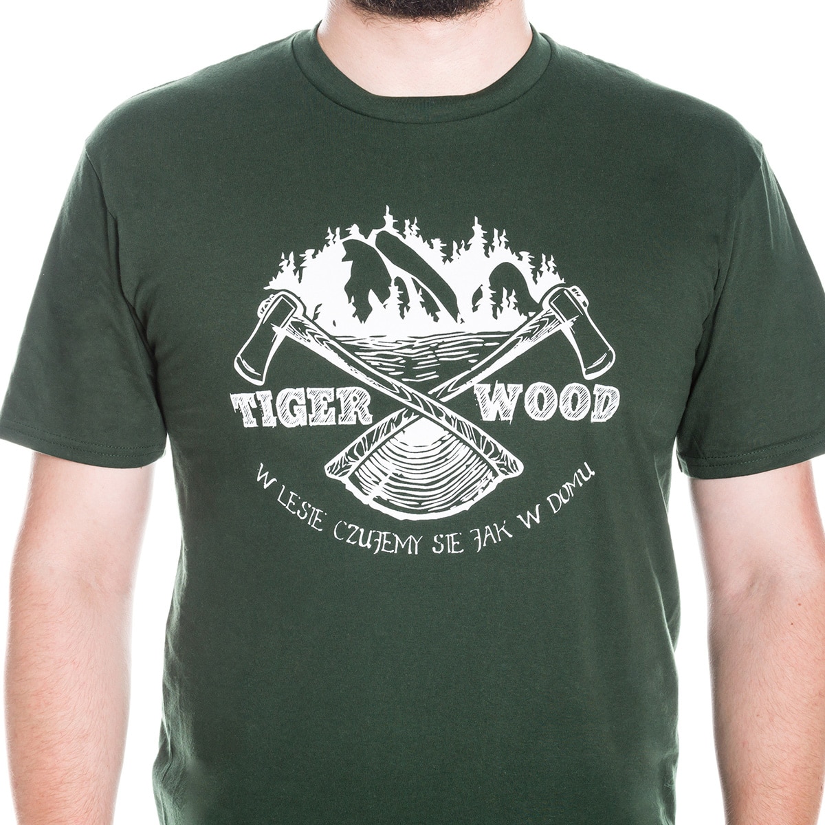 TigerWood Two Axes T-shirt póló - Zöld
