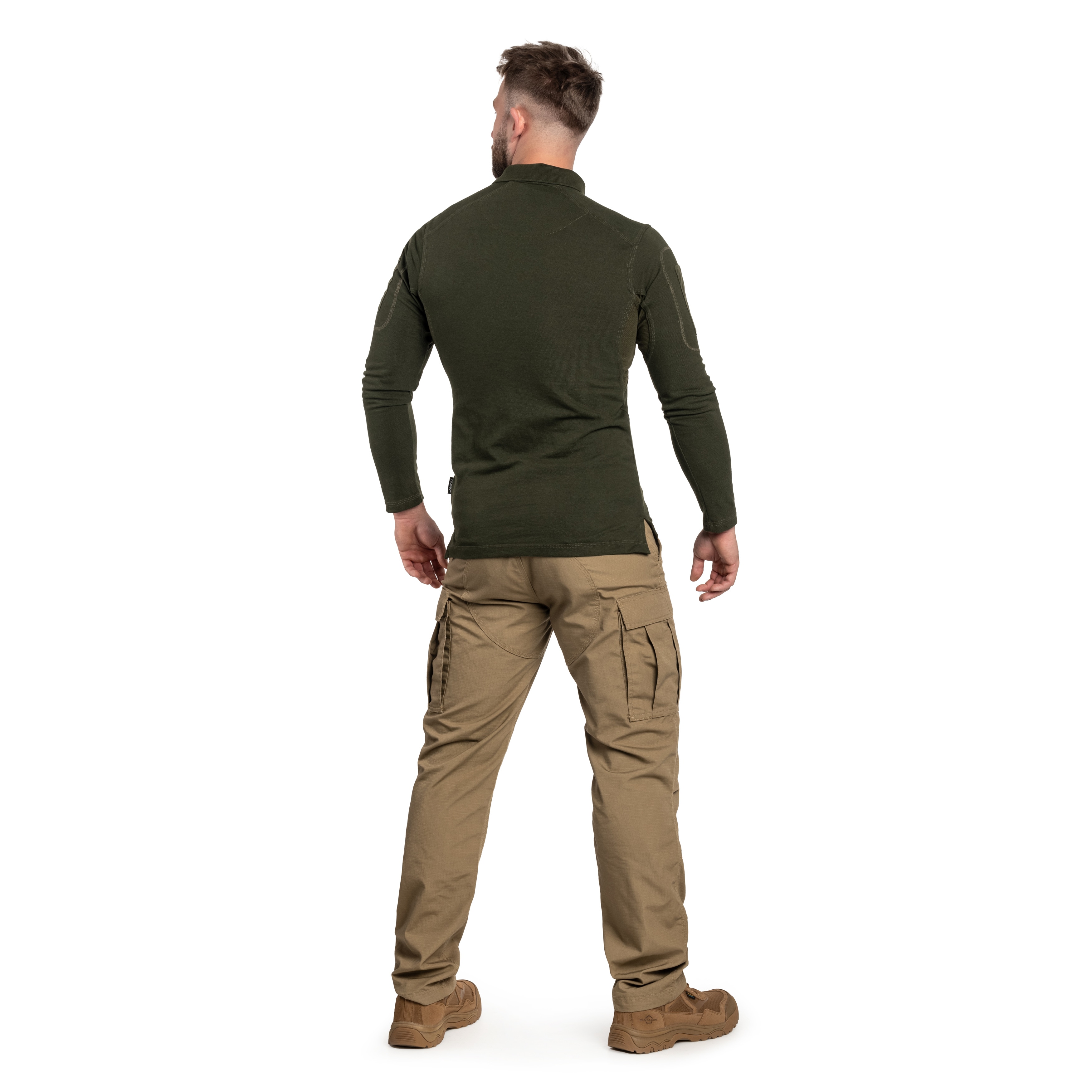 Texar Elite Pro Long Sleeve hosszú ujjjú golfpóló - Olive
