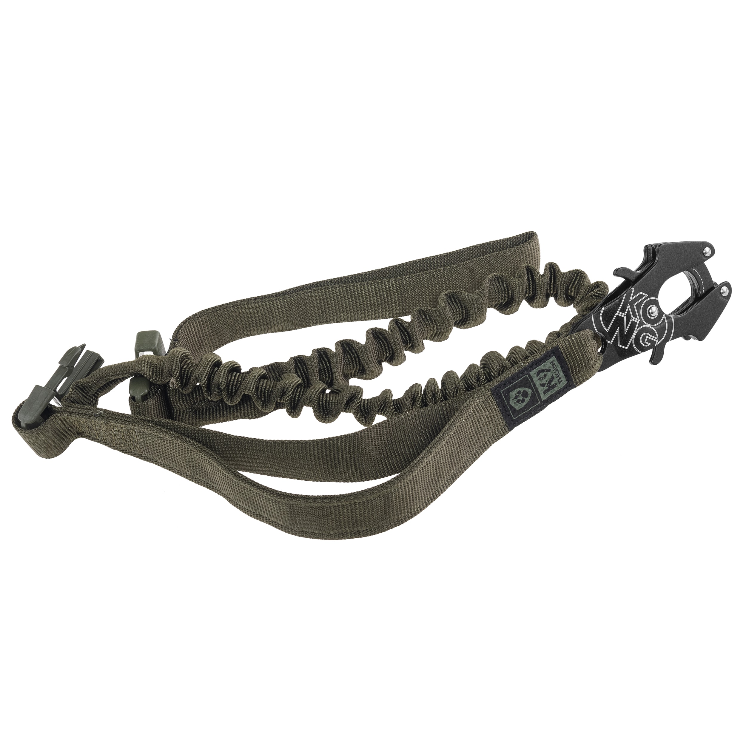 K9 Thorn Frog Kong póráz lengéscsillapítóval 150 cm - Olívazöld