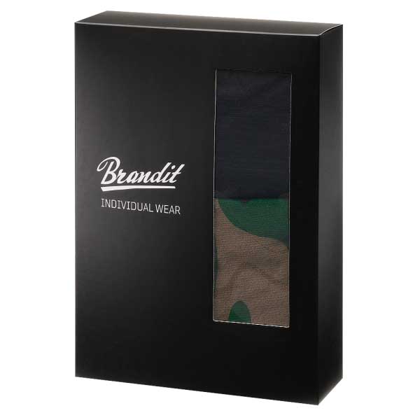 Brandit Boxershorts Logo boxeralsó 2 db - Black/Woodland