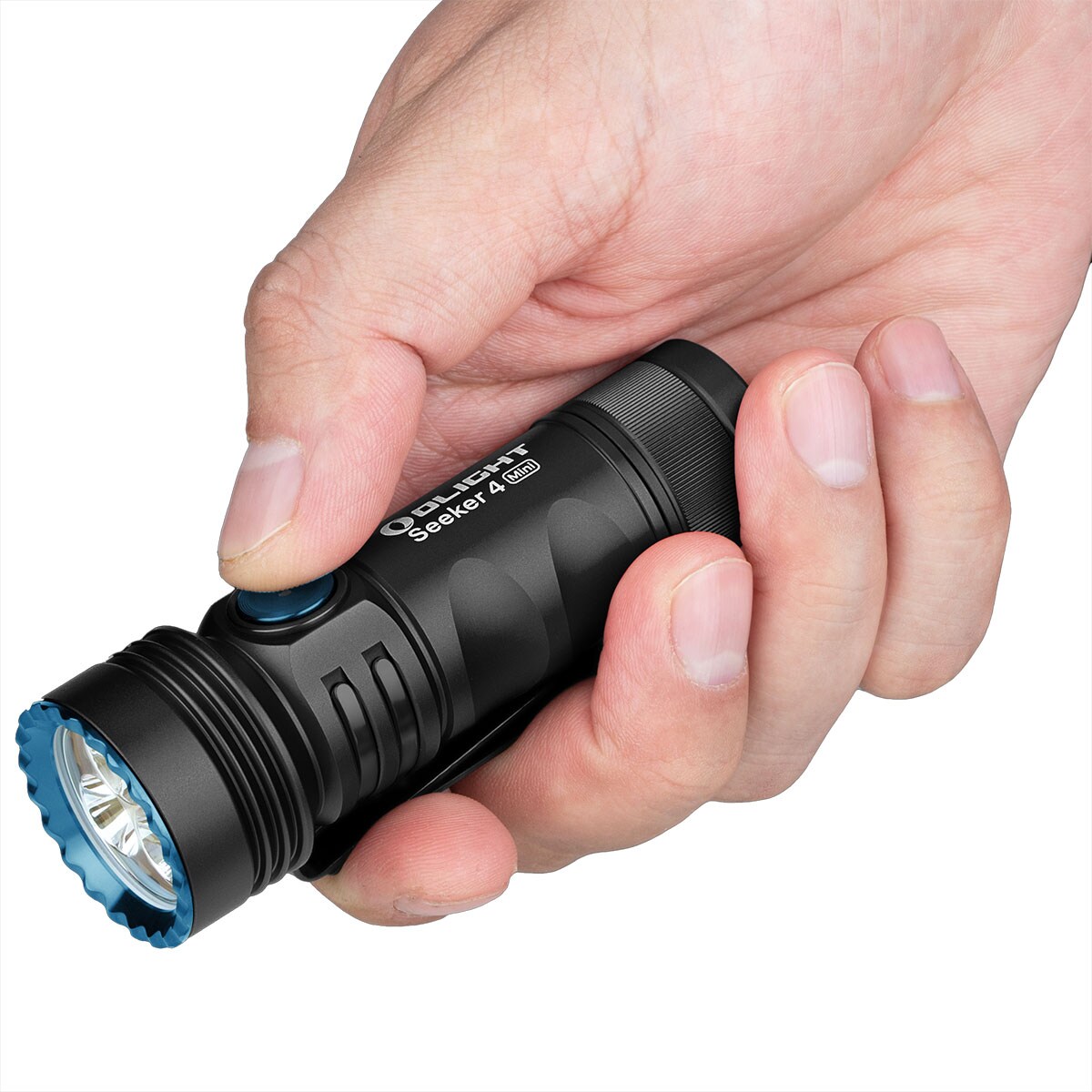 Olight Seeker 4 Mini Cool White taktikai zseblámpa Black - 1200 lumen