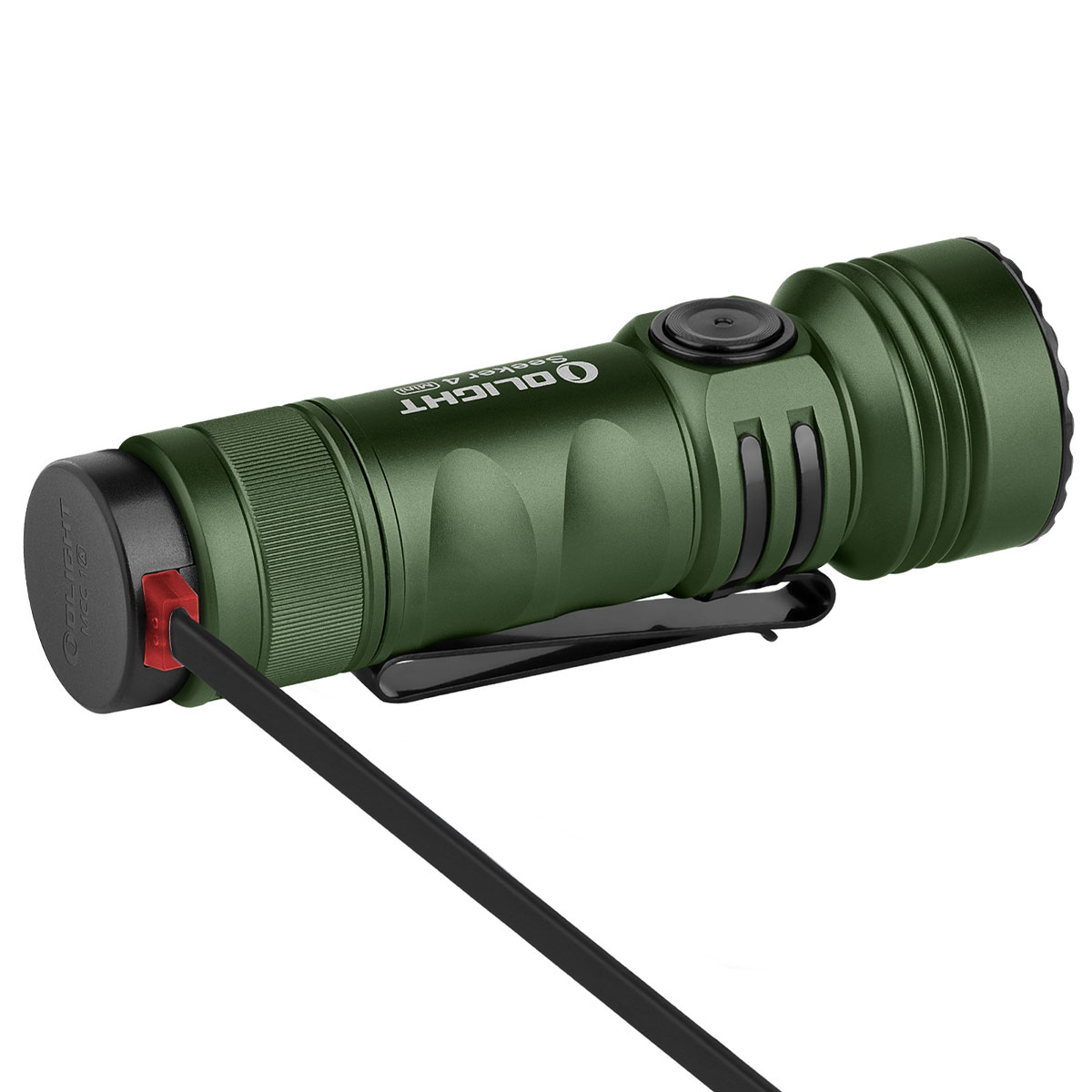 Olight Seeker 4 Mini Cool White taktikai zseblámpa OD Green - 1200 lumen