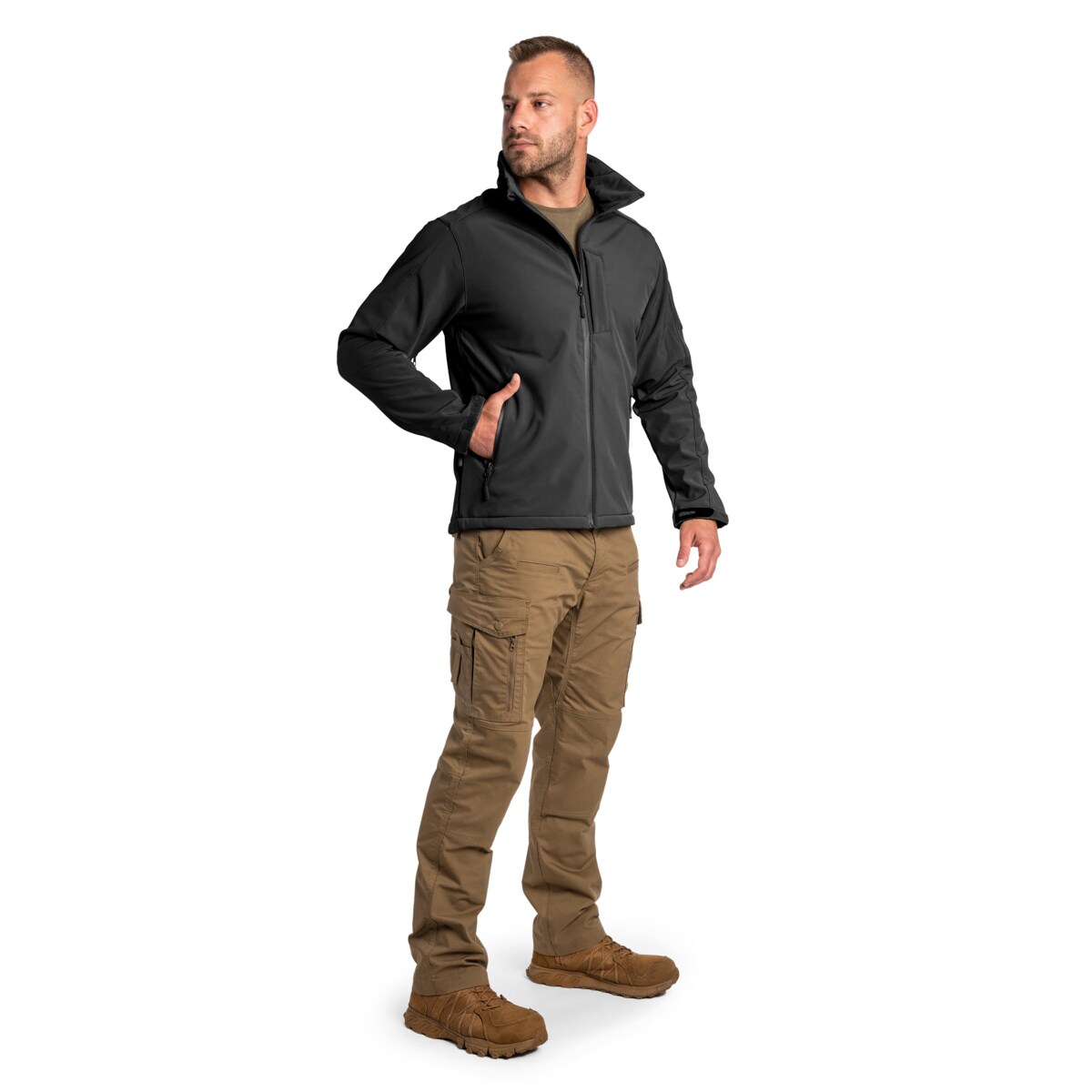 Highlander Outdoor Odin Softshell kabát - Black
