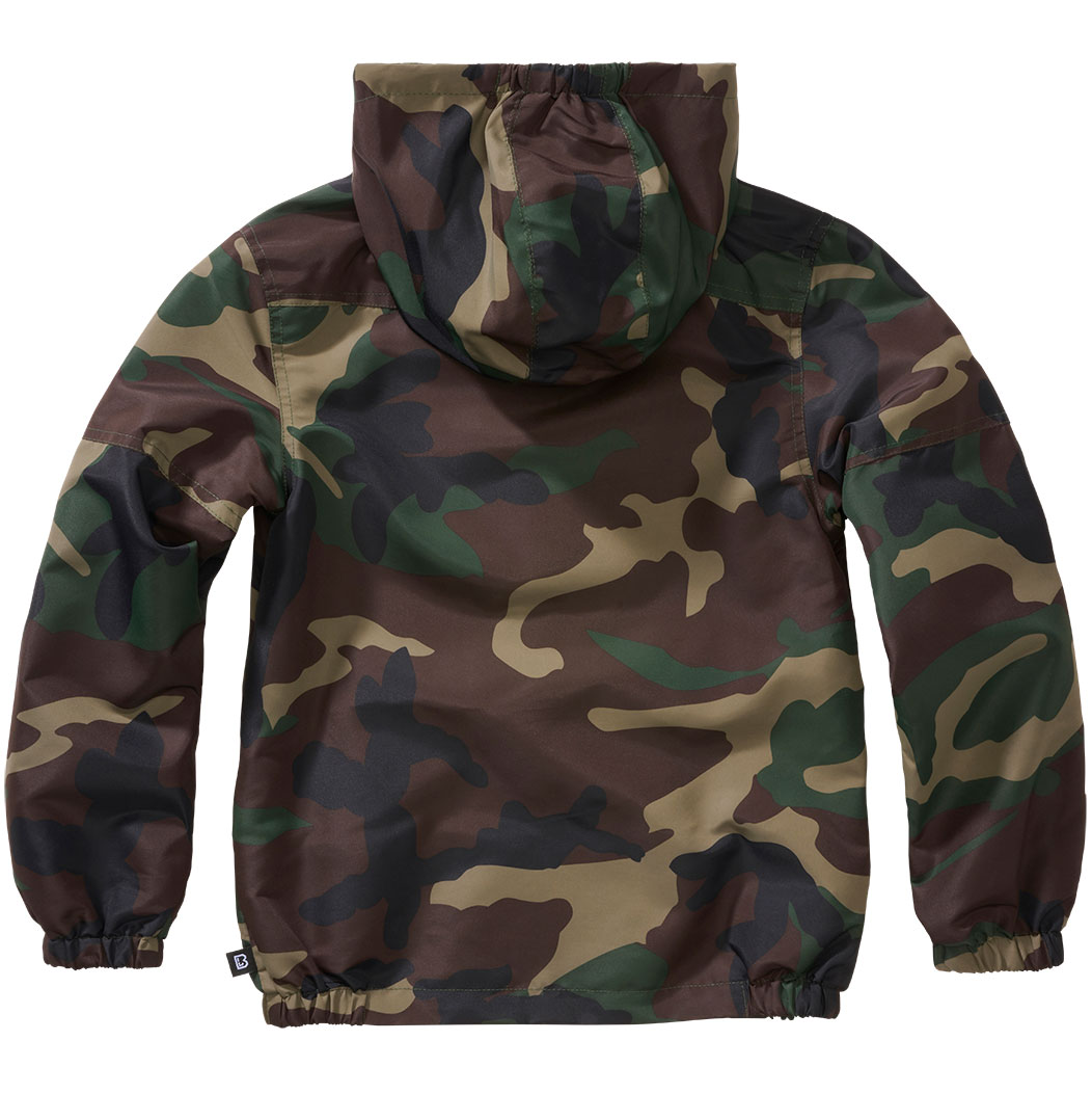 Brandit Summer Windbreaker Frontzip gyermek kabát - Woodland