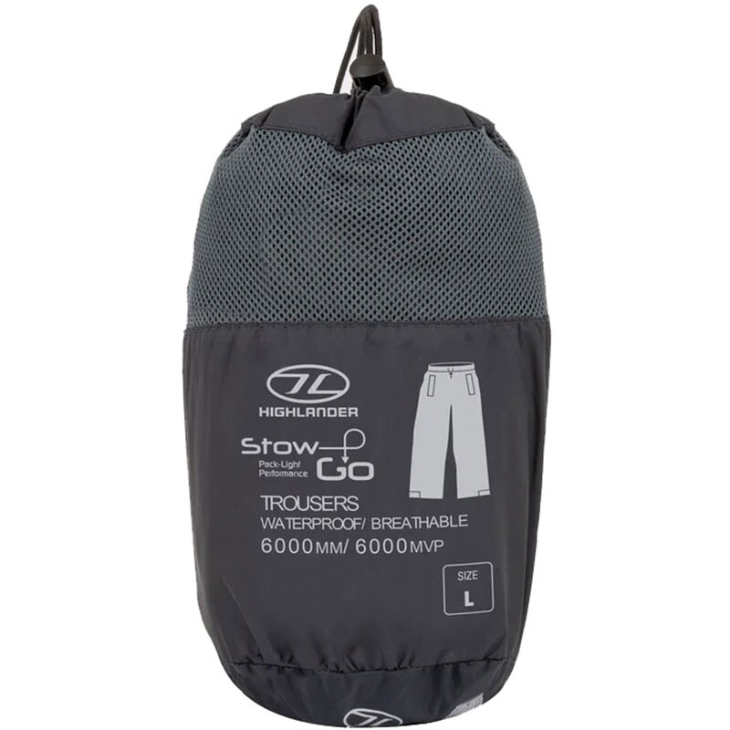 Highlander Outdoor Stow & Go Waterproof Trousers nadrág - Charcoal