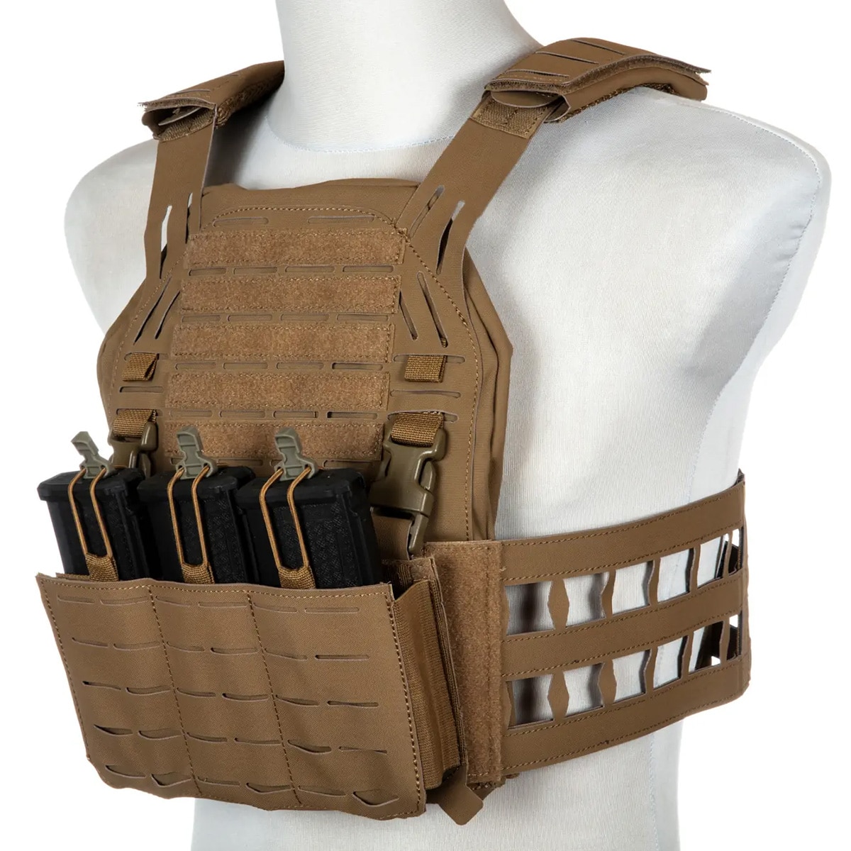 Primal Gear Laser-Cut Stegadon taktikai mellény - Coyote Brown