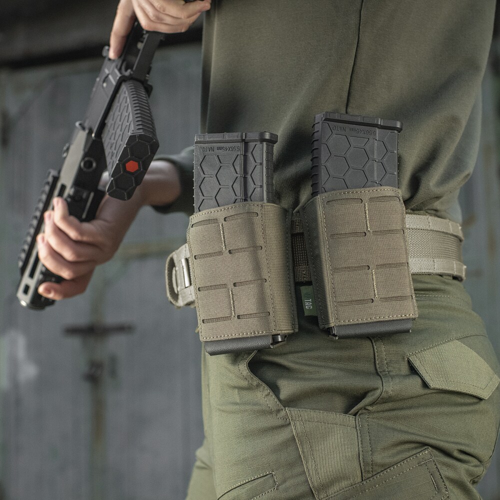 M-Tac Laser Cut elasztikus tároló  tölténytárhoz - Ranger Green