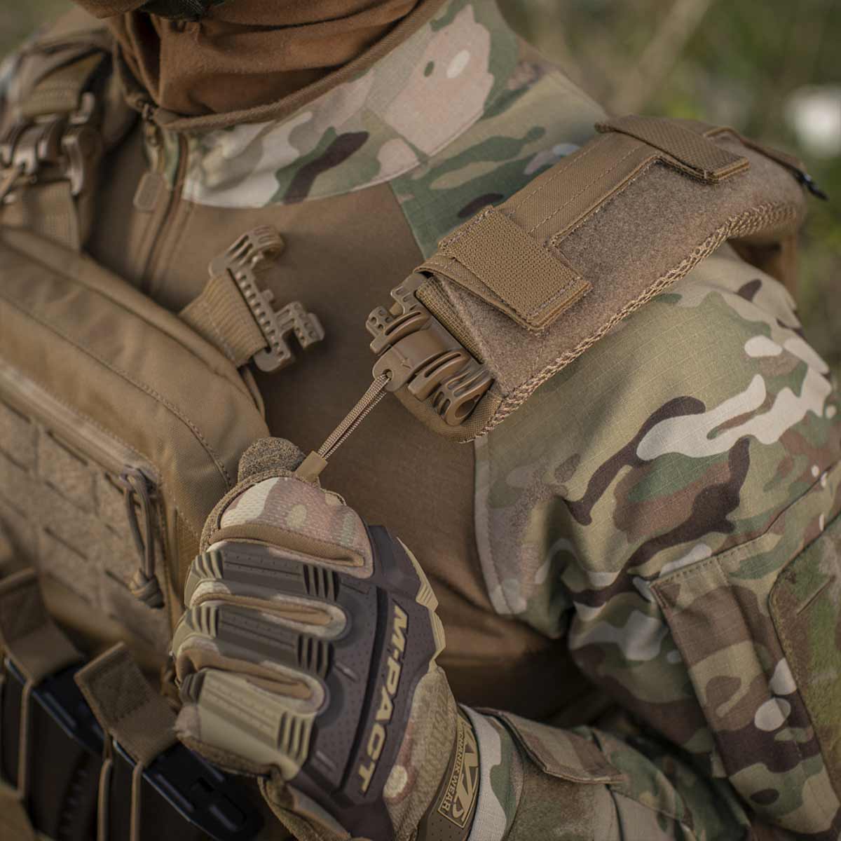 M-Tac Plate Carrier Cuirass Fast QRS taktikai mellény - Coyote -  lemez L/XL