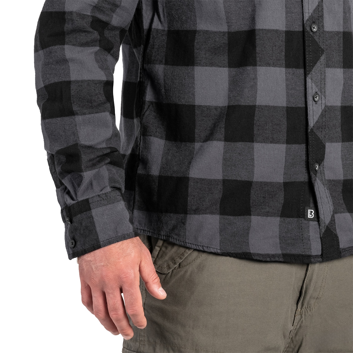 Brandit Check Shirt ing - Black/Grey