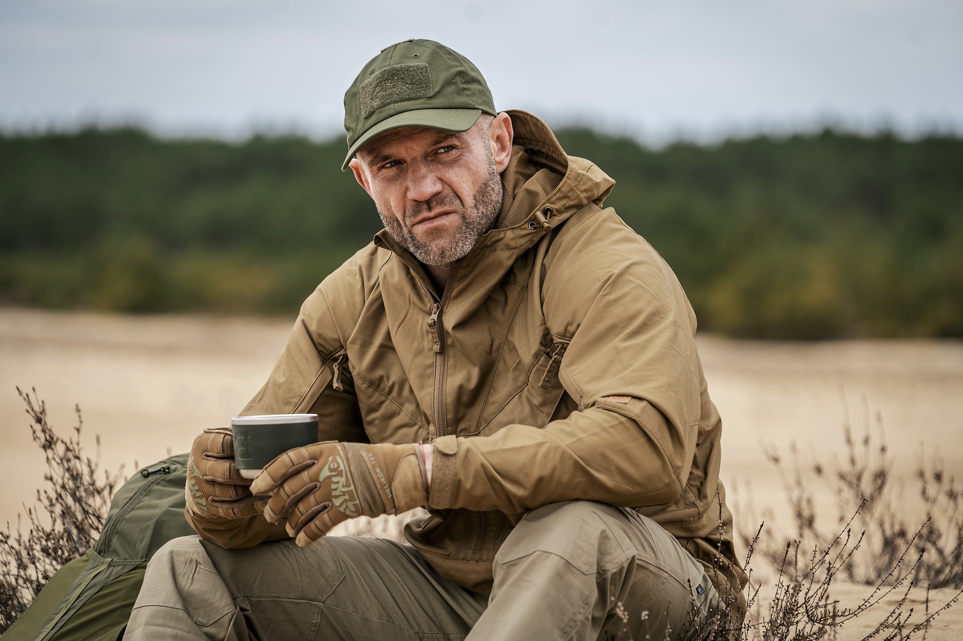 Helikon PolyCotton Rip-Stop baseball sapka plus velcro - Olive Green