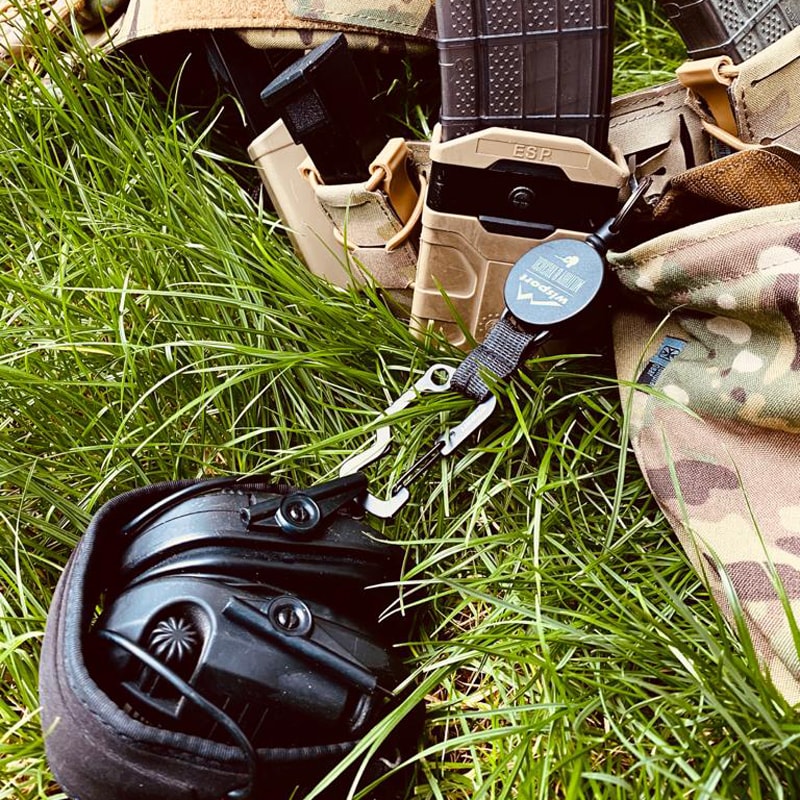 Wisport karabiner keyback visszahúzóval - Large