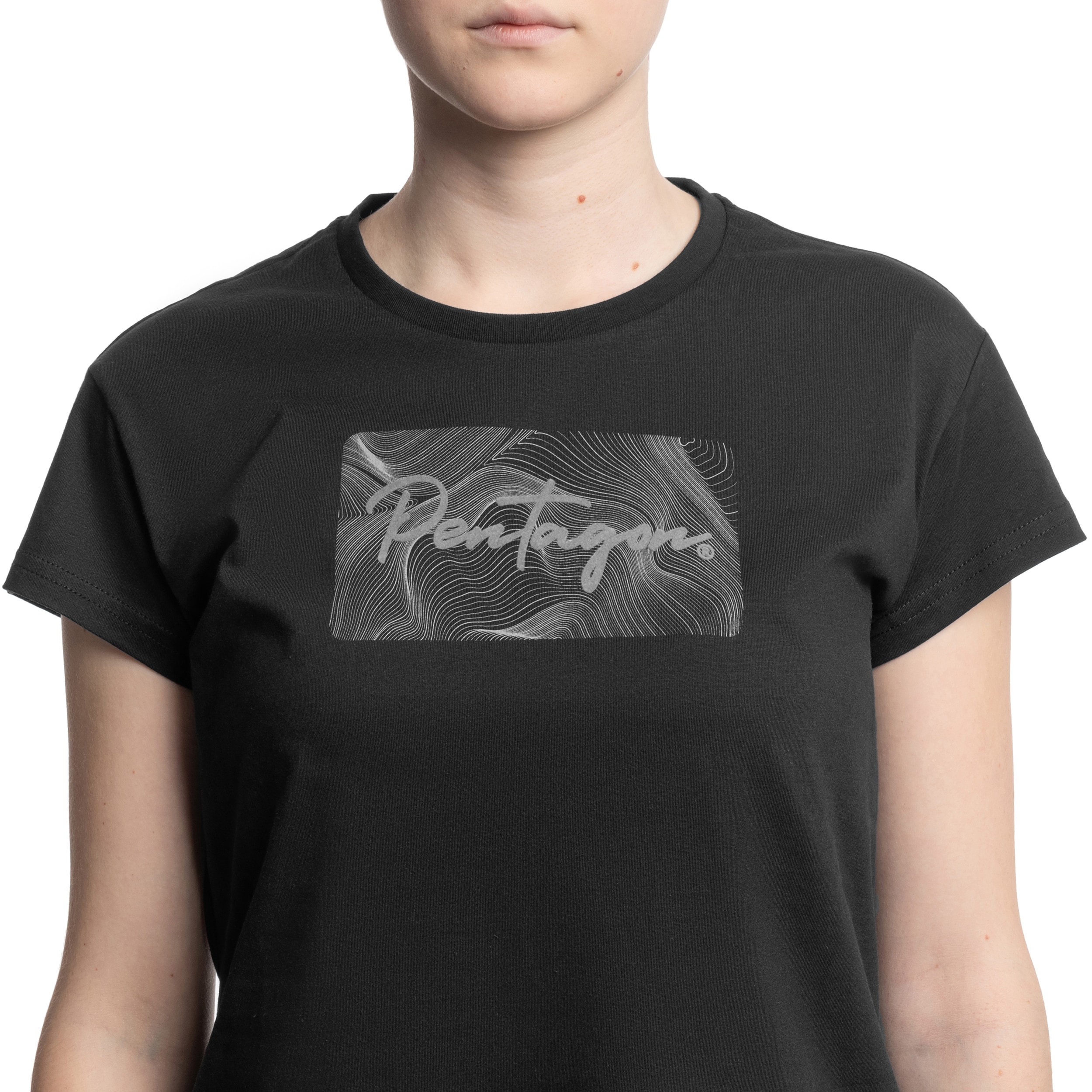 Pentagon Contour T-shirt női póló - Black