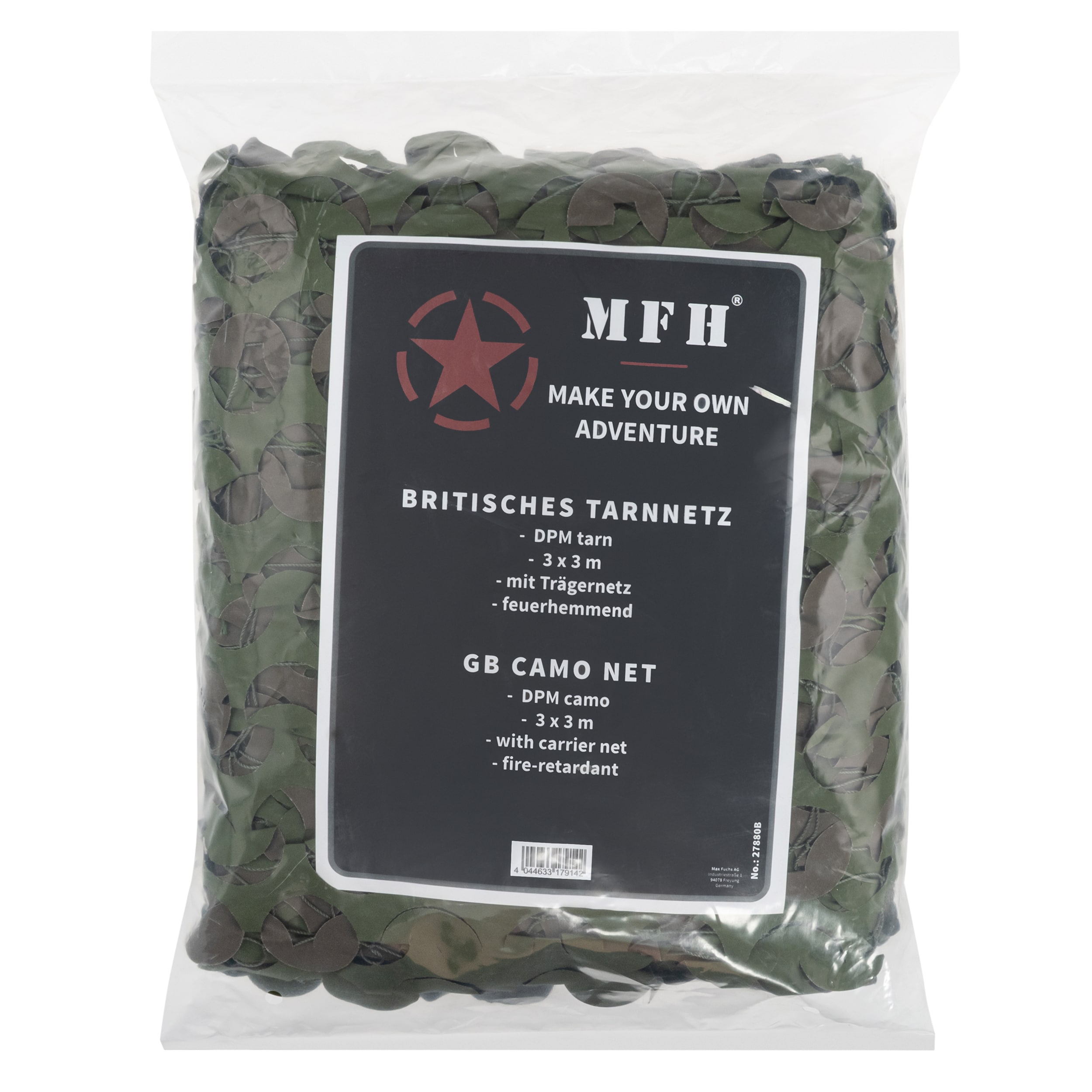 MFH Fire Retardant tűzálló álcaháló 3x3 m - DPM