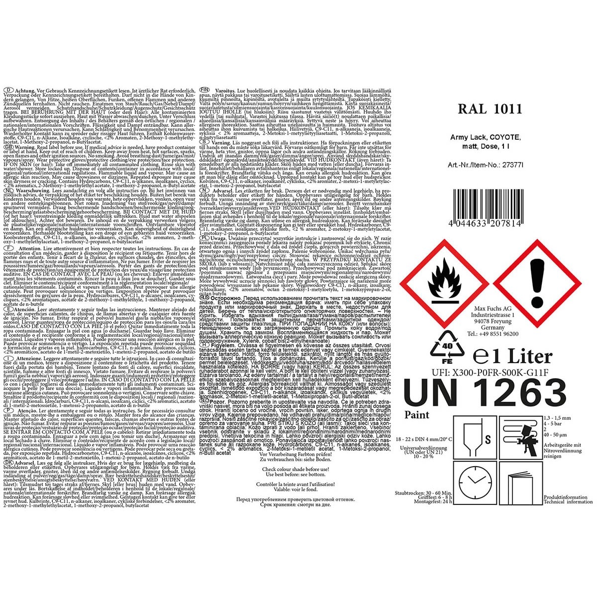 MFH katonai festék dobozban 1 l - Coyote