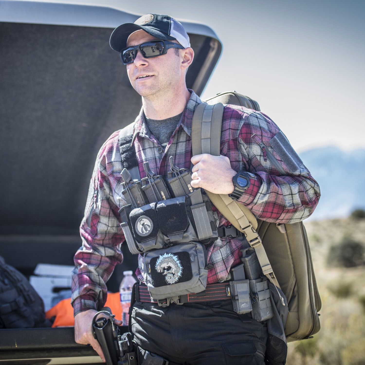 Helikon Chest Rig Competition MultiGun taktikai mellény - Shadow Grey/Black
