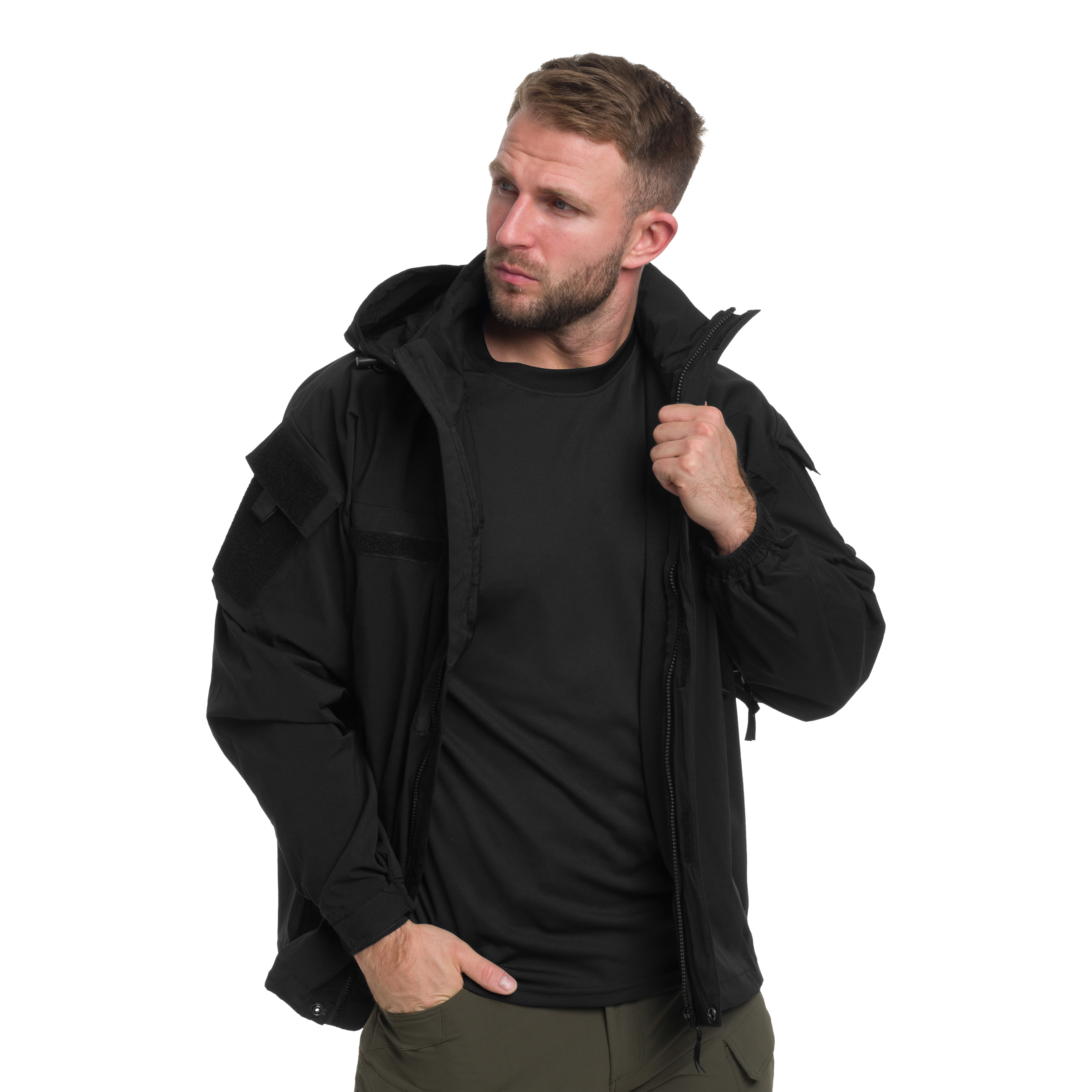 MFH US Softshell Level 5 kabát - Black
