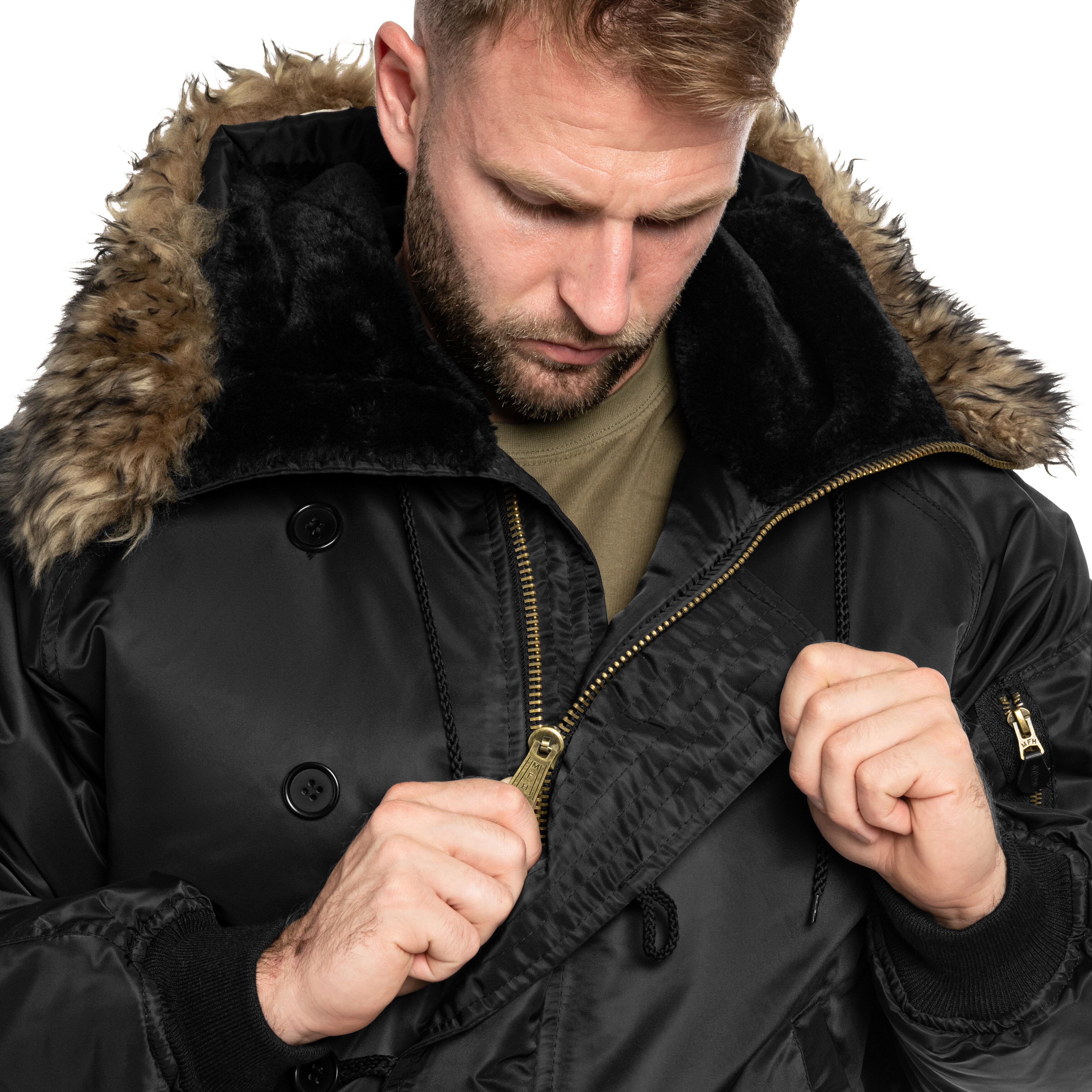 MFH US Polar Jacket N2B kabát - Black