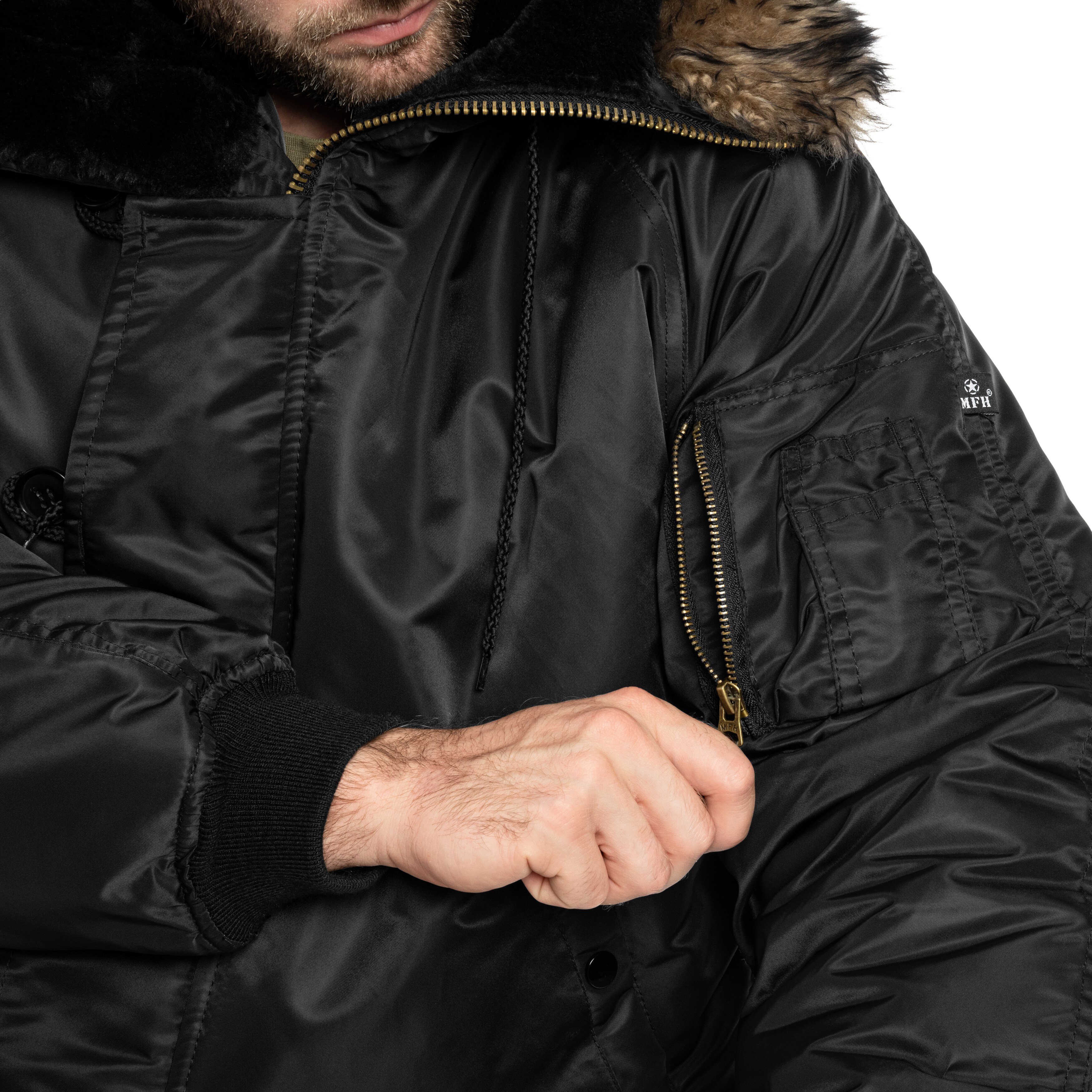 MFH US Polar Jacket N2B kabát - Black