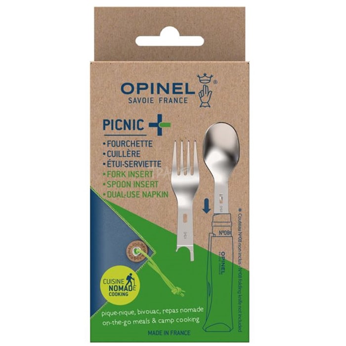 Opinel Nomad Plus Picnic evőeszköz készlet No.08 késsel