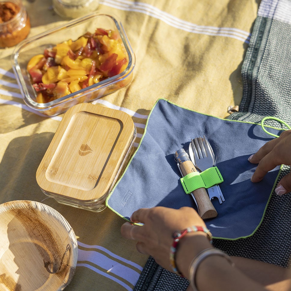 Opinel Nomad Plus Picnic evőeszköz készlet No.08 késsel