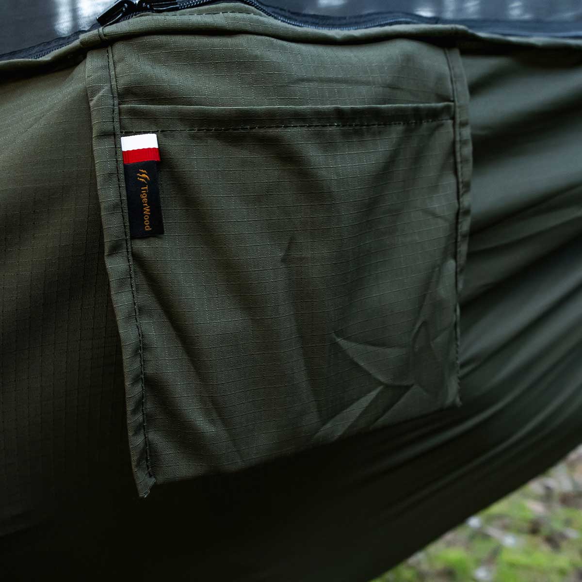 Tigerwood Bizon függőágy szúnyoghálóval - Olive