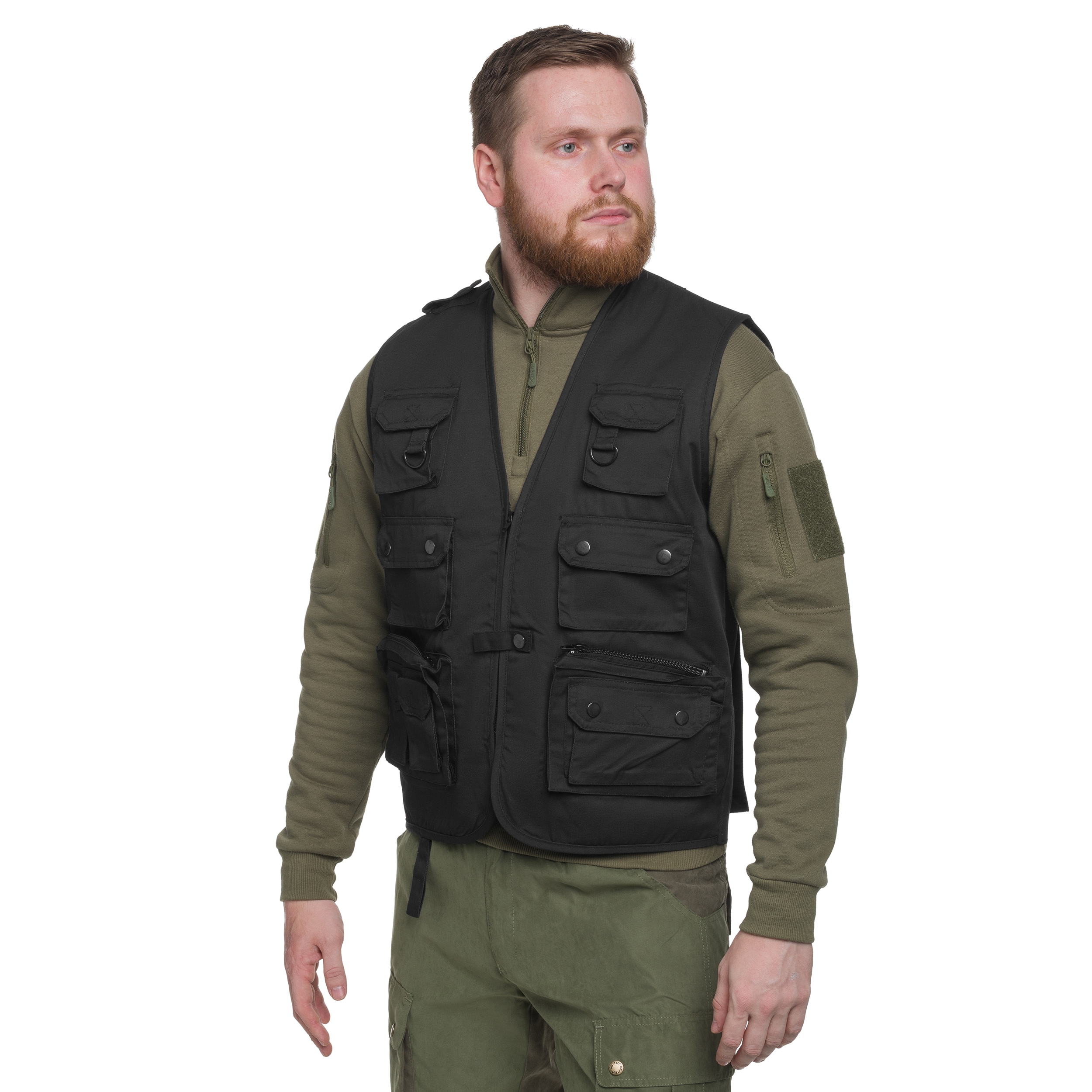 Mil-Tec Hunt & Fishing Mesh ujjatlan kabát - Black