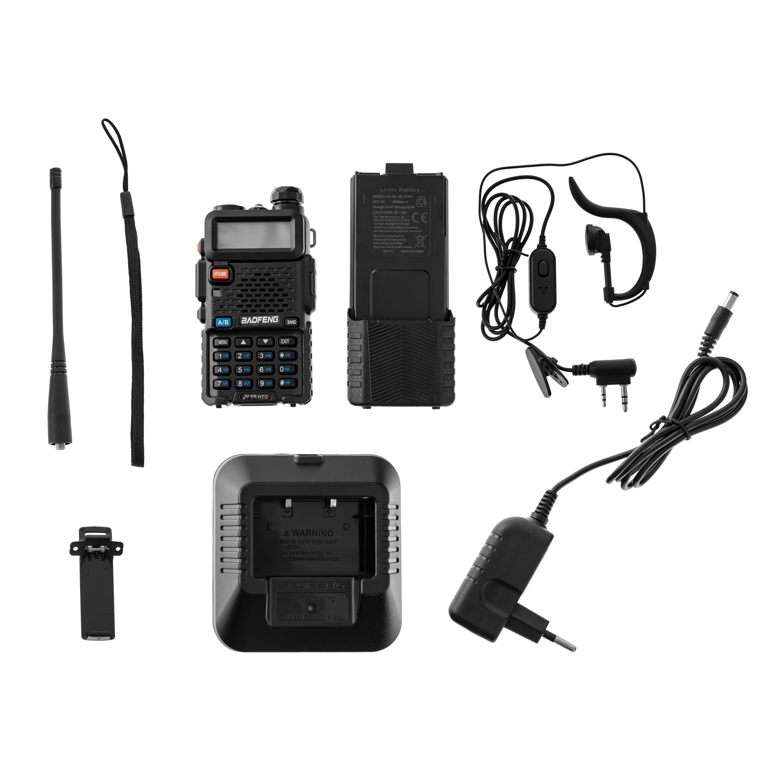 Baofeng UV-5R HTQ 5W 3800 mAh rádiótelefon