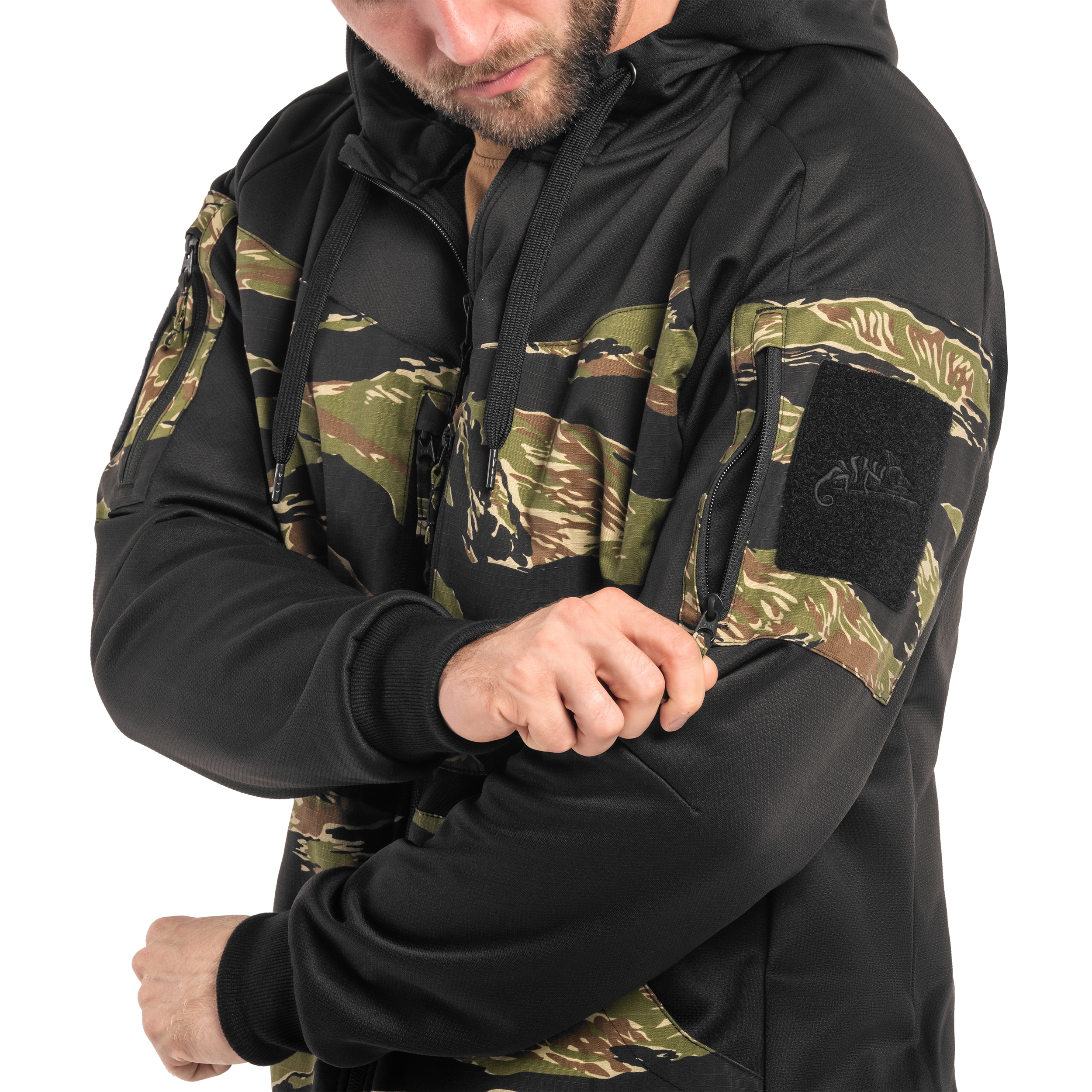 Helikon Rogue Hoodie pulóver- Black/Tiger Stripe