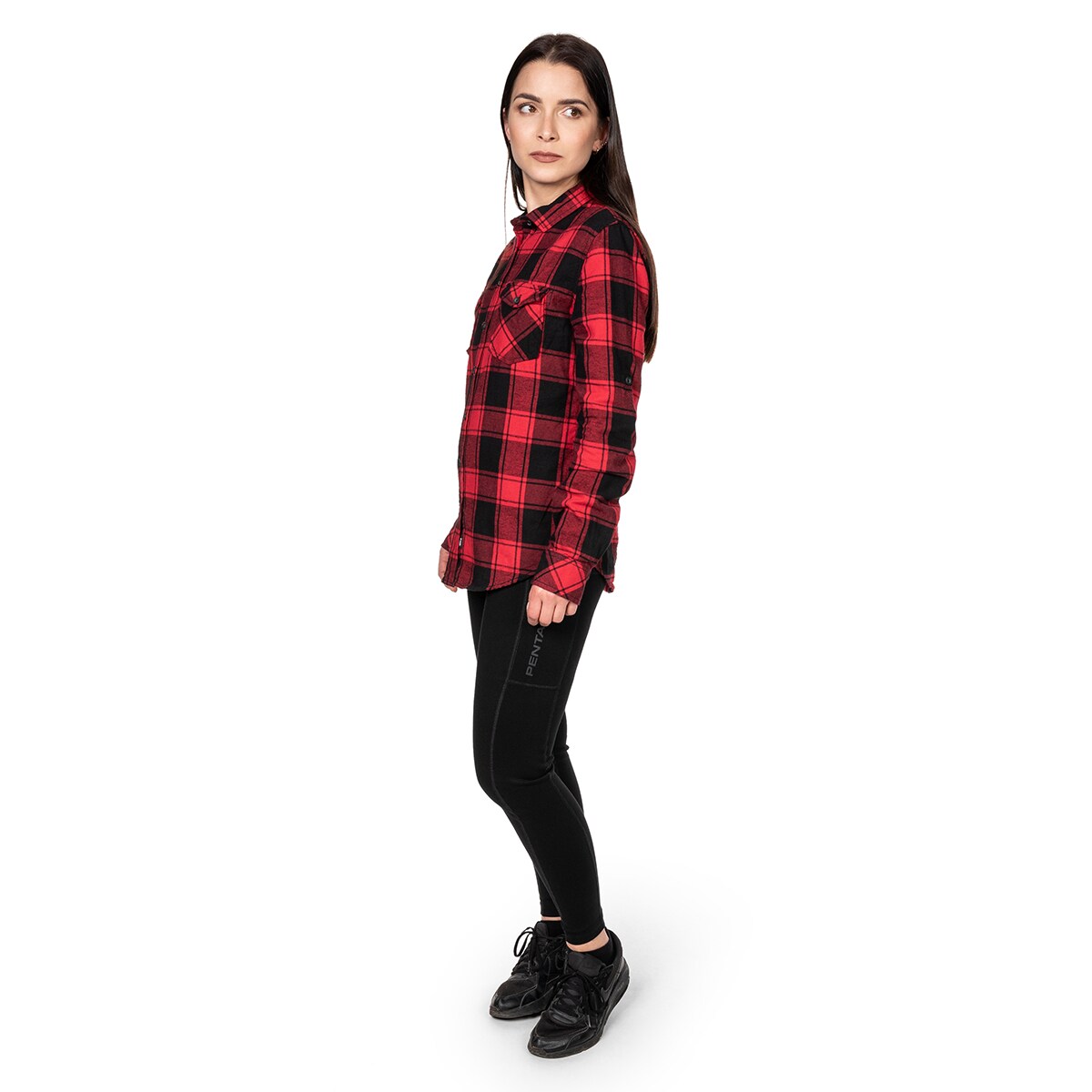 Brandit AMY női flanel ing - Red/Black