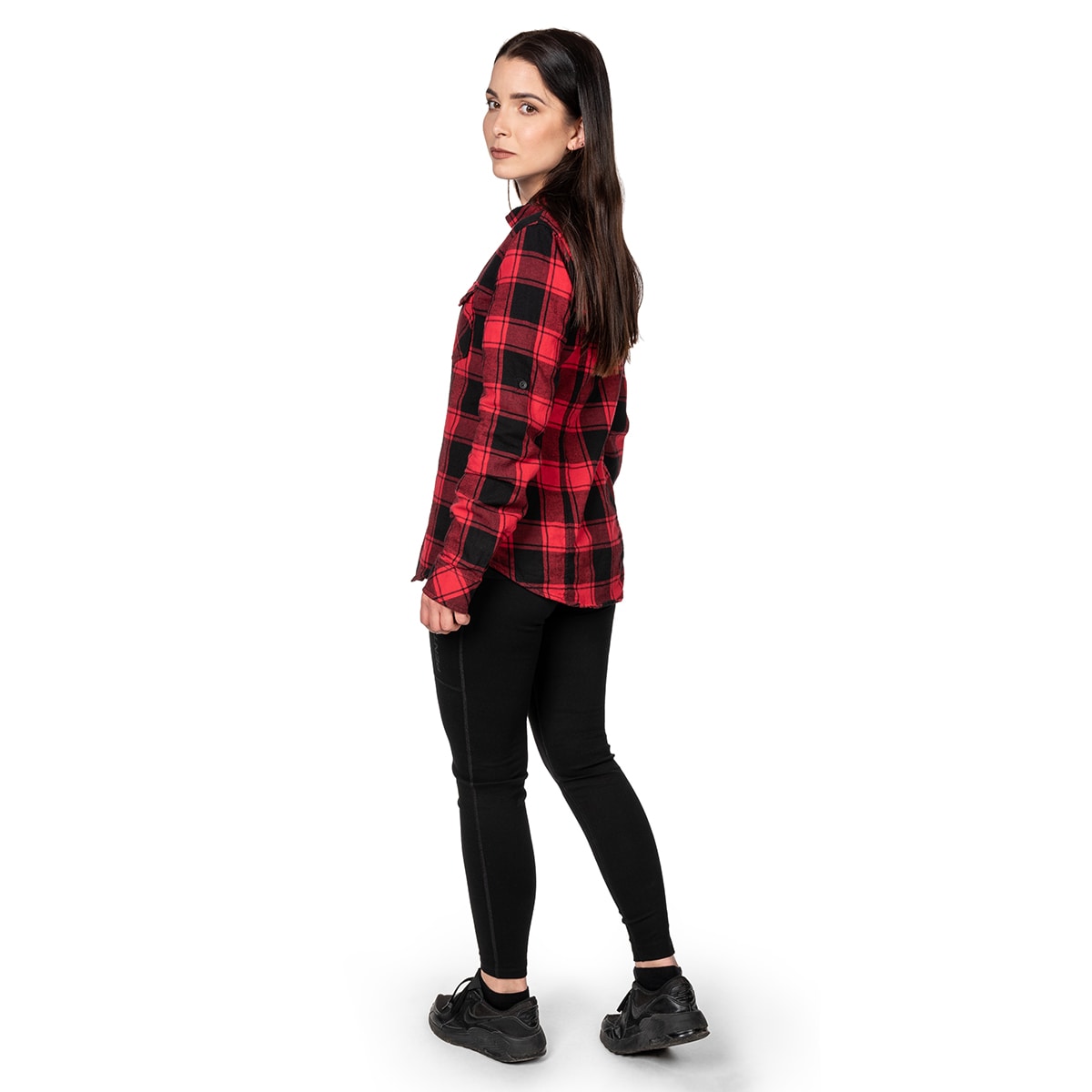 Brandit AMY női flanel ing - Red/Black